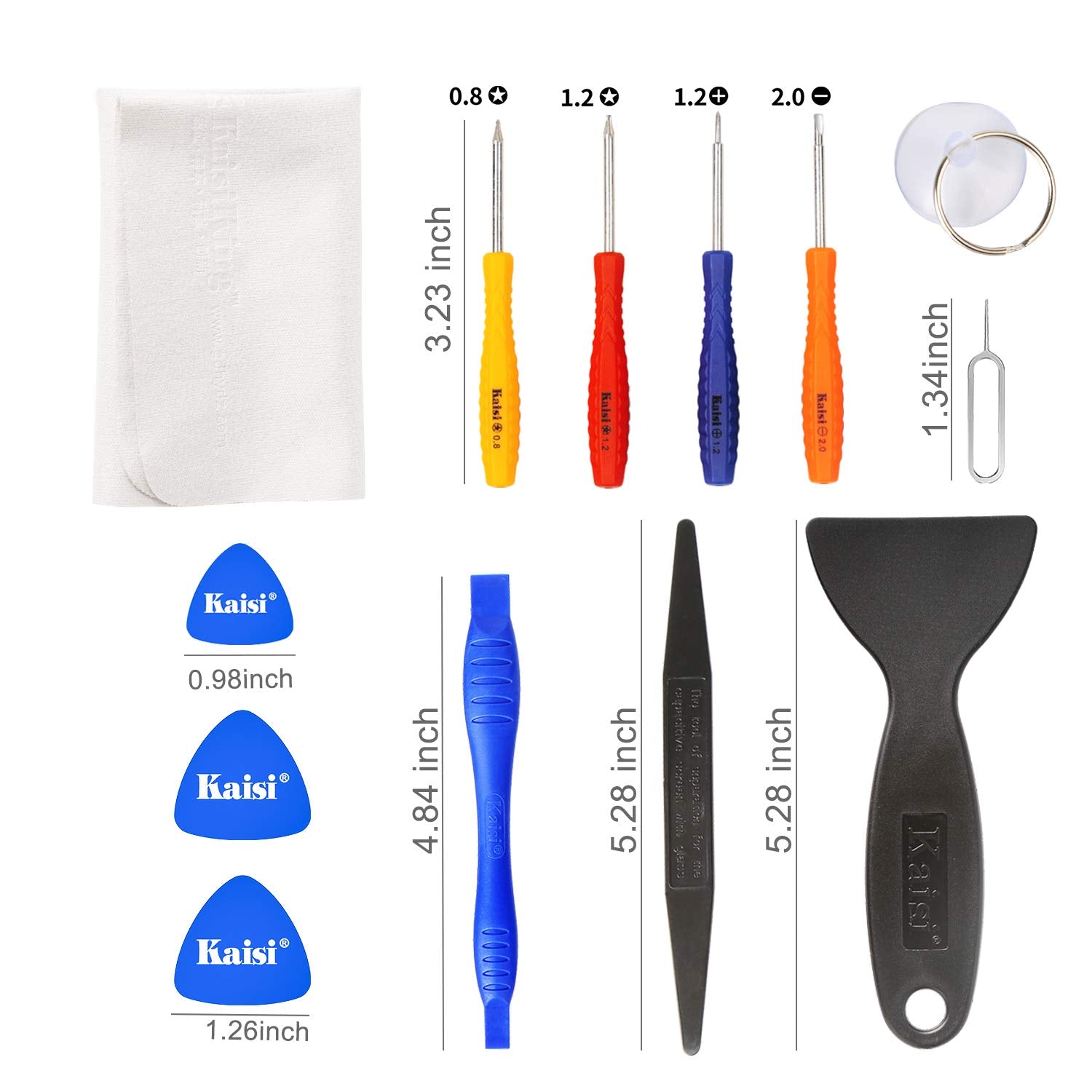Kaisi Professional Electronics Opening Pry Tool Repair Kit With Metal Spudger Non Abrasive Nylon Spudgers And Anti Static Tweeze