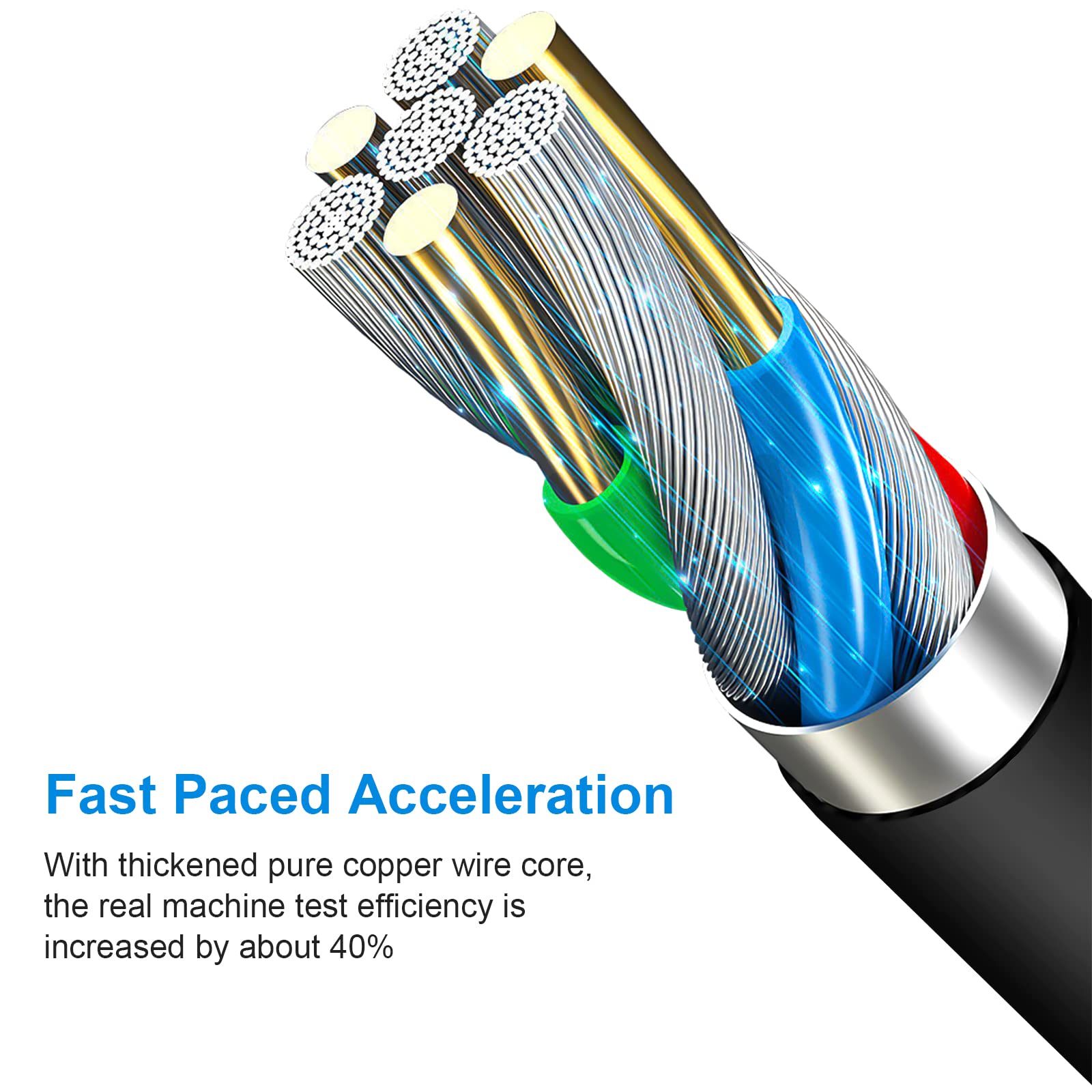 Sqrmekoko 4.9FT Replacement Charging Cable for Nikon Coolpix S Series & P Series Digital Cameras - Black Charger Lead