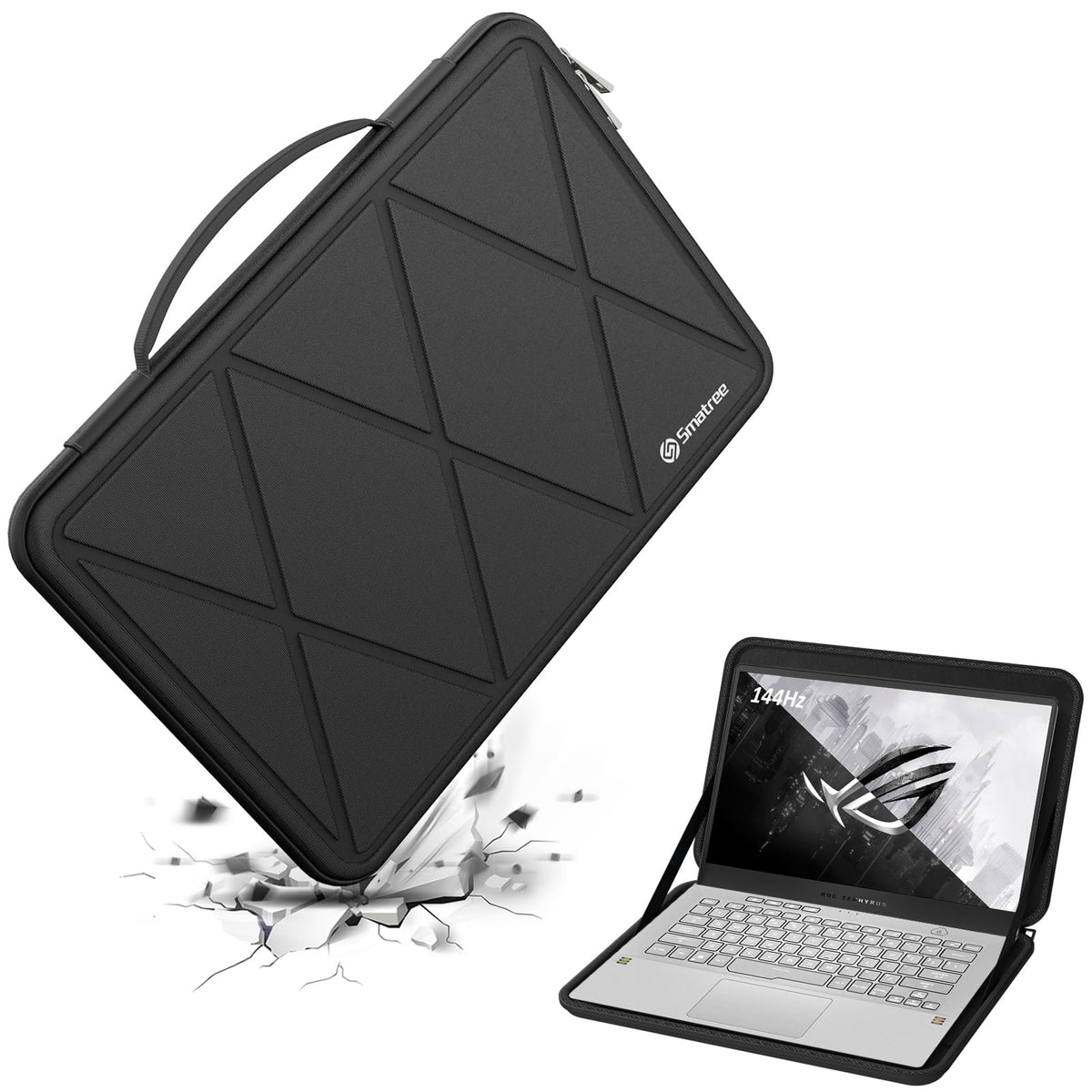 Smatree Hard EVA Protective Sleeve Case Compatible for 14inch ASUS 2021 ROG Zephyrus G14 GA401QM-XS98Q-WH, for 14inch ASUS Chromebook Flip CX3(CX3400)/14 inch ASUS L410 Water-Proof Sleeve (X8251)