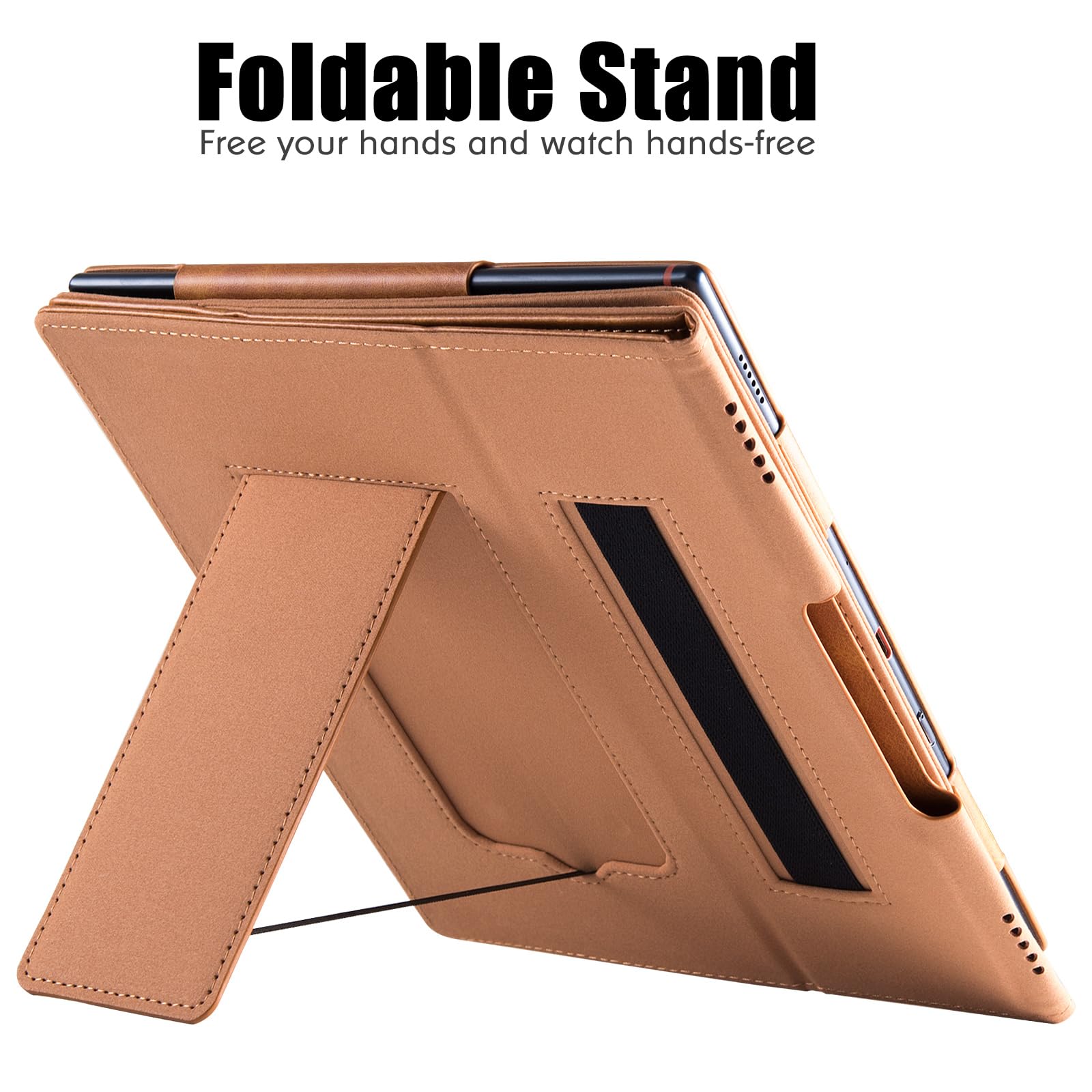 Bozhuorui Stand Case For All New 10.3'' Onyx Boox Note Air3 C/Boox Note Air2/Air2 Plus Epaper Tablet   Pu Leather Sleeve Cover W