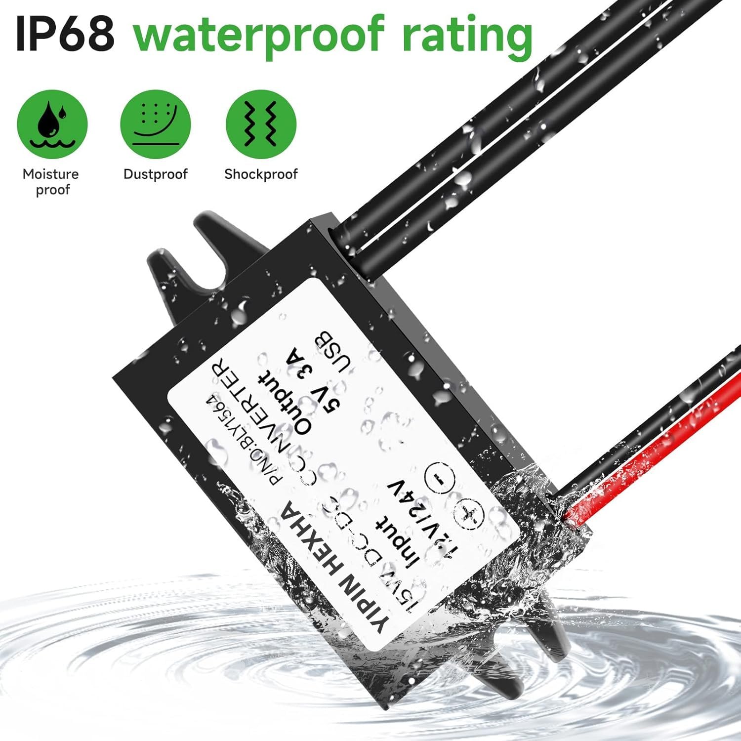 Dc12V/24V To 5V 3A Usb Converter Buck Module Power Adapter Dc Power Adapter Converter Dc To Dc Buck Regulator Car Power Converte