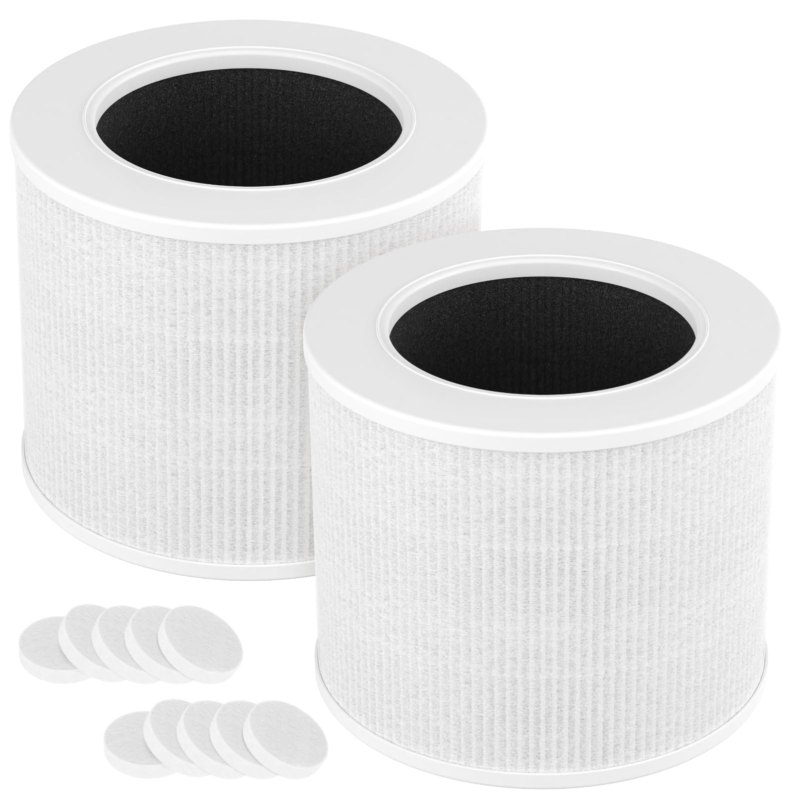 2 Pack Core Mini Rf Filter Compatible With Levoit Core Mini Air Purifie R, 3 In 1 H13 Hepa High Efficiency Activated Carbon Pre