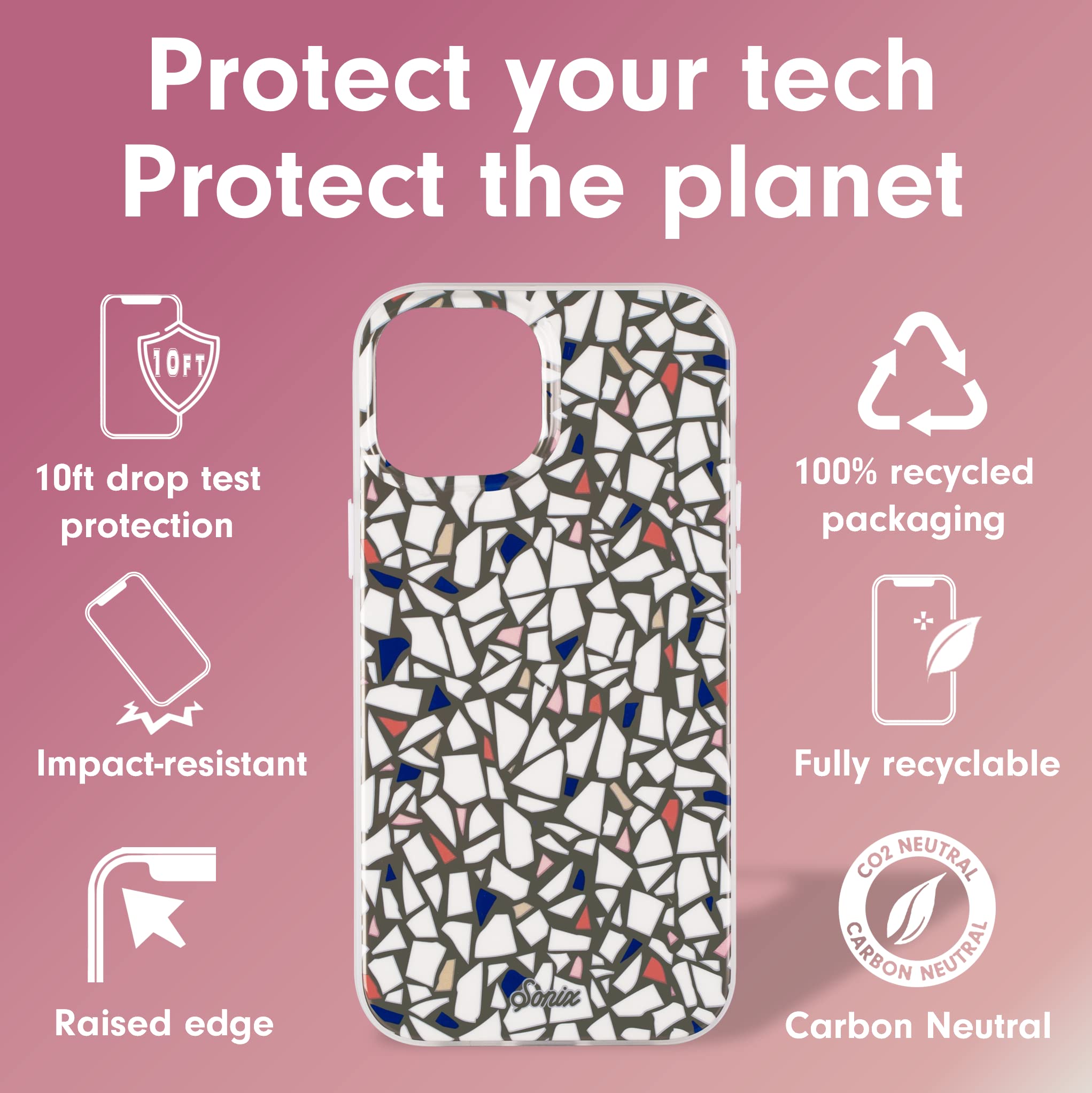 Sonix Case For Iphone 14 Plus | Compatible With Magsafe | 10Ft Drop Tested | Terrazzo