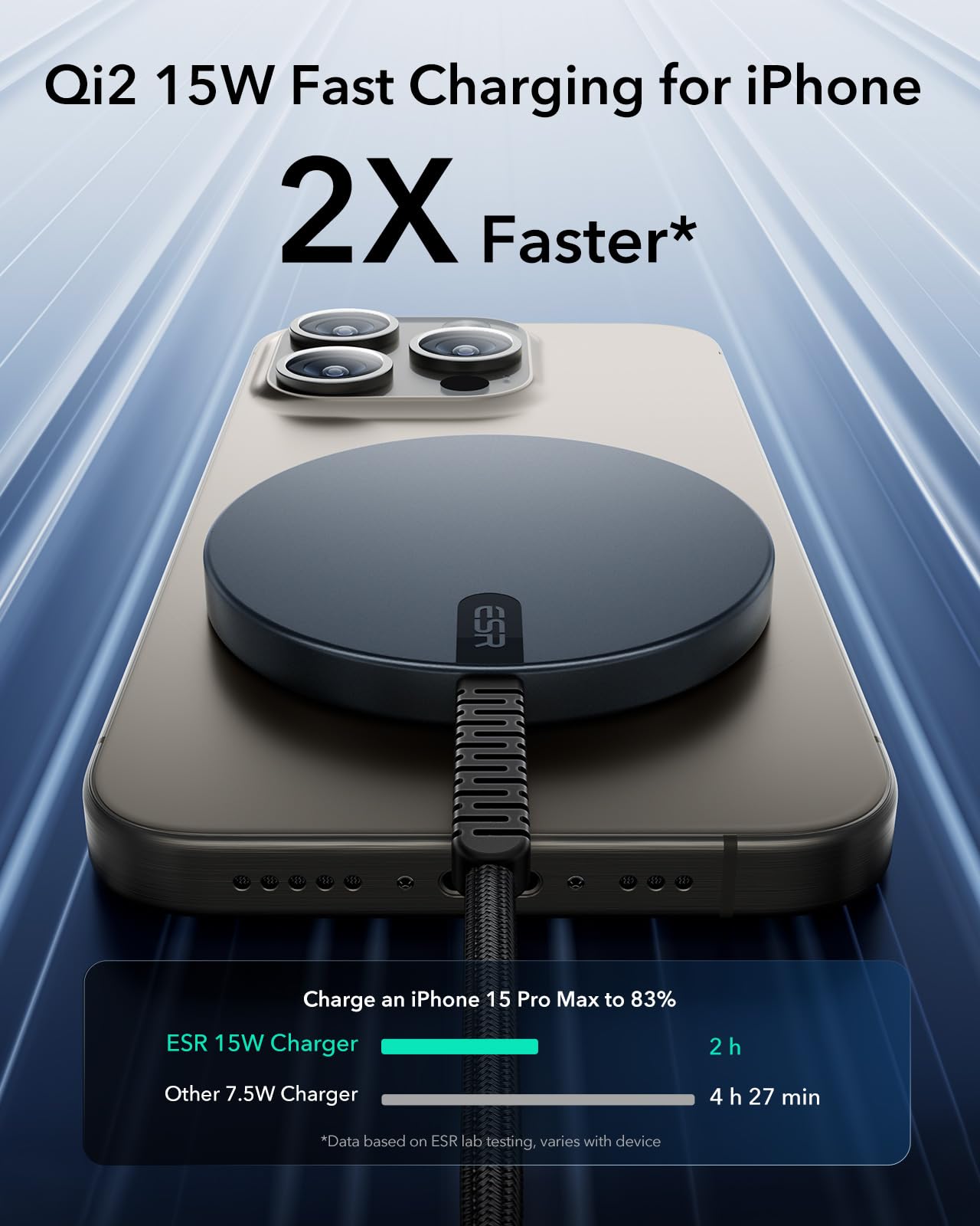 Esr Halolock Qi2 Mini Wireless Charger, 15W Qi2 Magsafe Charger Iphone, Wireless Charging Pad For Iphone 15/14/13/12 Series, Air