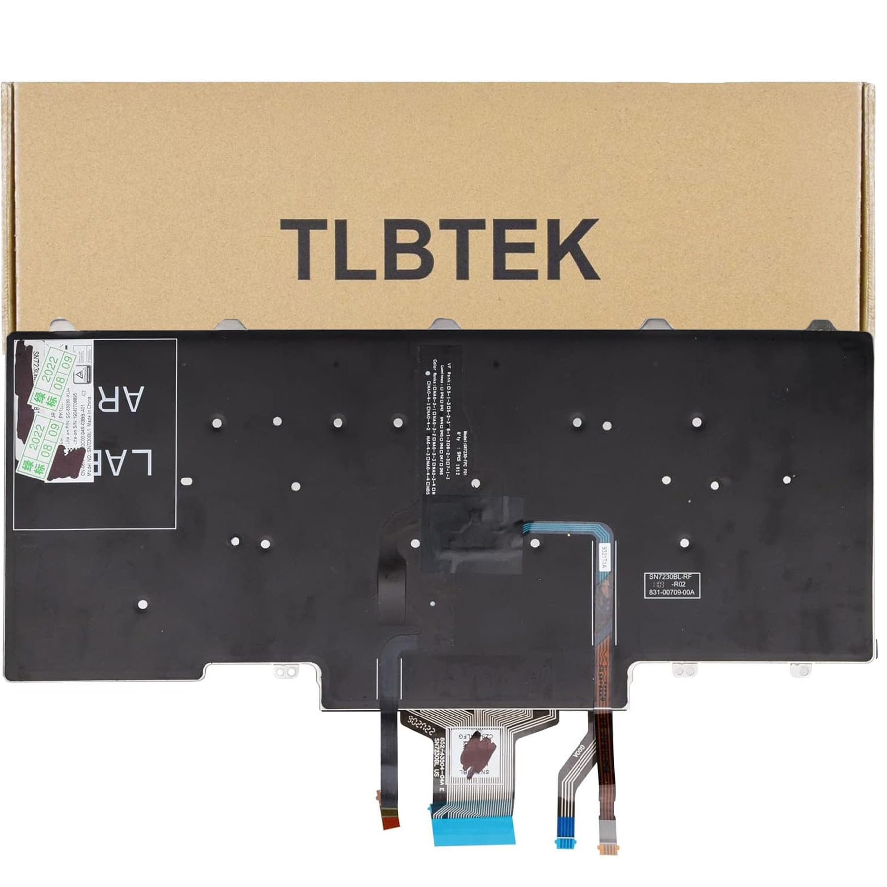 Tlbtek Backlight Keyboard Replacement With Pointer Compatible With Dell Education E5450 E5470 E5480 E7450 P40G E7470 E7480,Latit