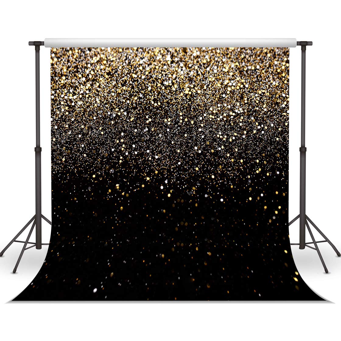 Wolada 10X10Ft Gold Backdrop Glitter Backdrop Gold Spots Bokeh Backdrop Black And Gold Backdrop Wedding Backdrop Gold Backdrop F