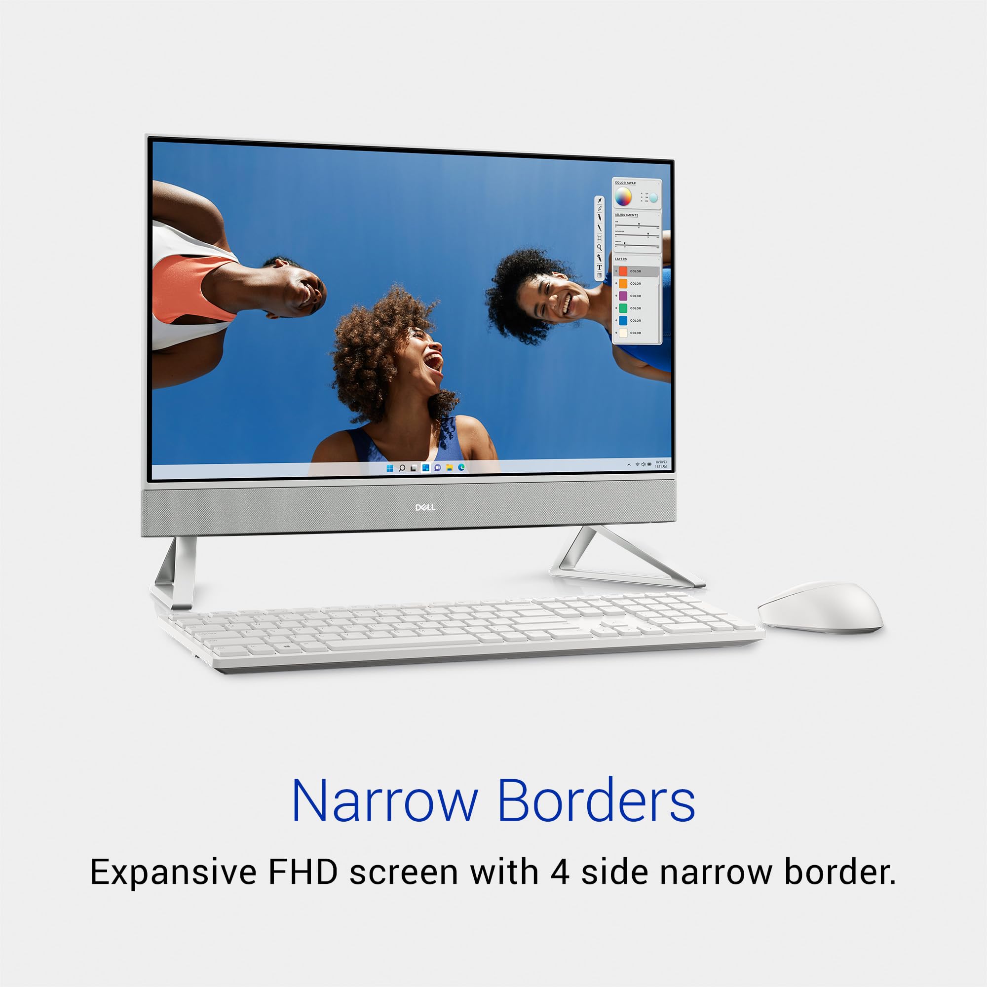 Dell Inspiron 5430 All in One Desktop   23.8 inch FHD (1920 x 1080) Display, Intel Core 5 120U, 8GB DDR4 RAM, 512GB SSD, Intel Graphics, Windows 11 Home, Onsite & Migrate Service   White