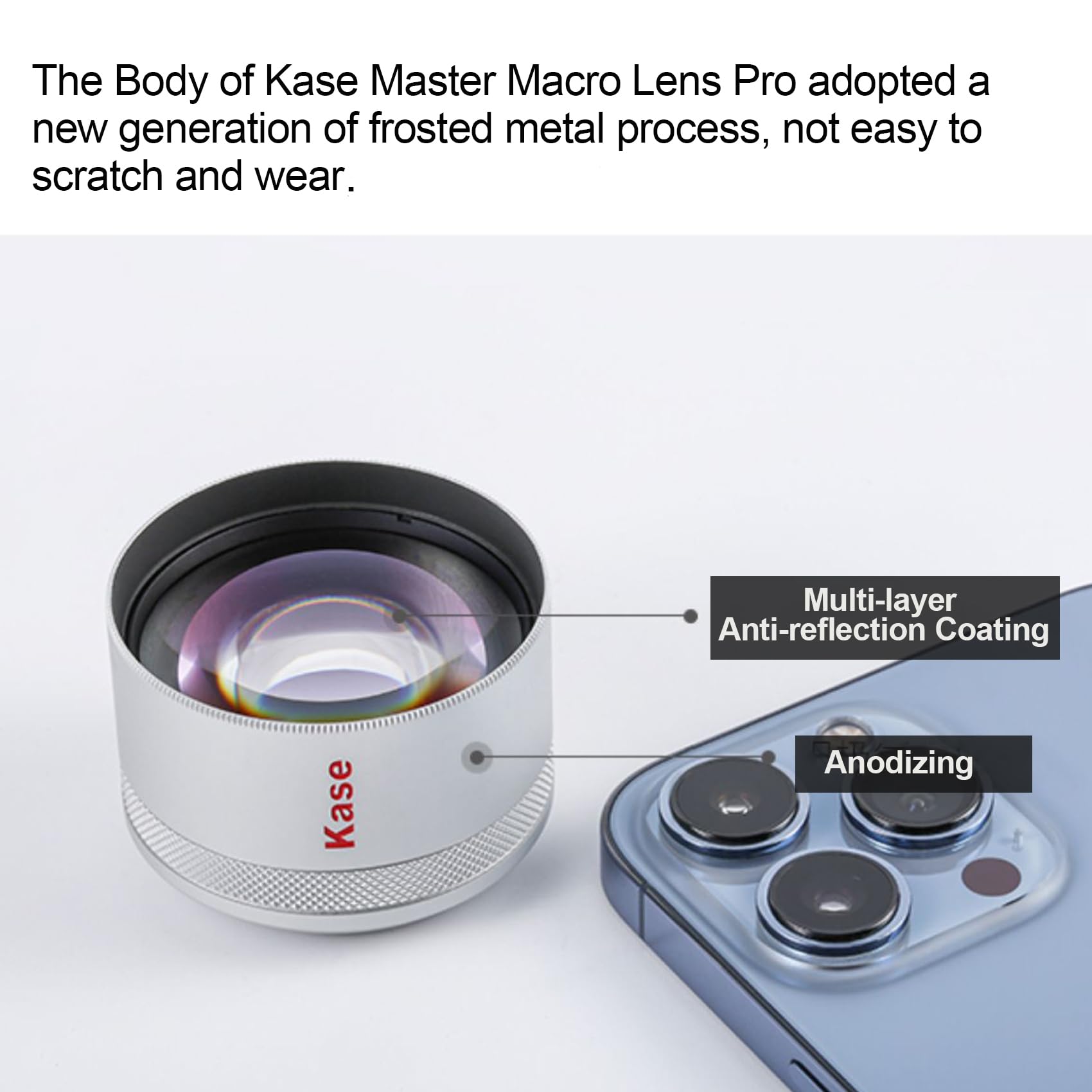 Kase Hd Master Macro Lens For Iphone 15 14 13 12 Samsung Pixel Android, Macro Photography Phone Camera Lens Attachment, Long Sho