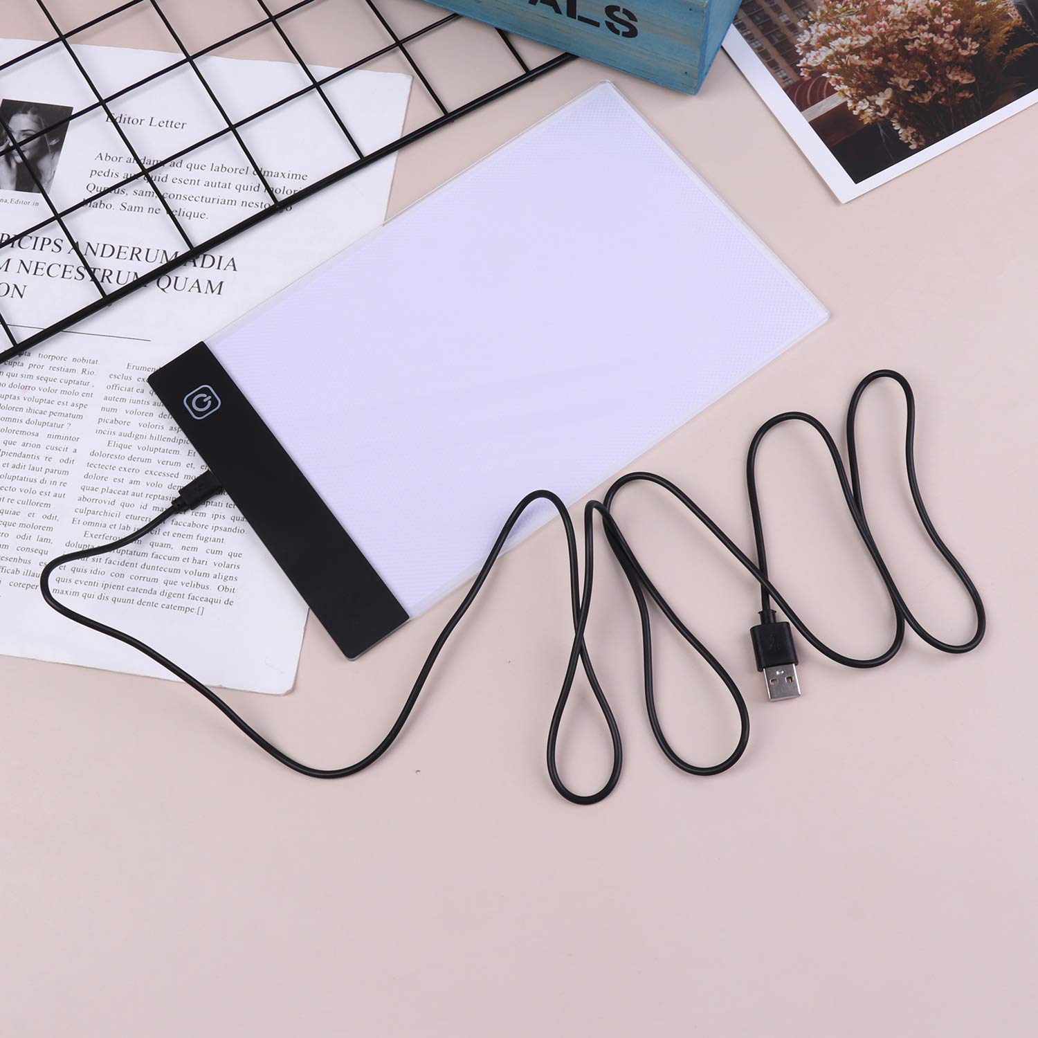 Kayueti A5 Led Drawing Tablet Thin Art Stencil Drawing Board Light Box Tracing Table Pad, For 5D Diamond Painting Full Drill Emb