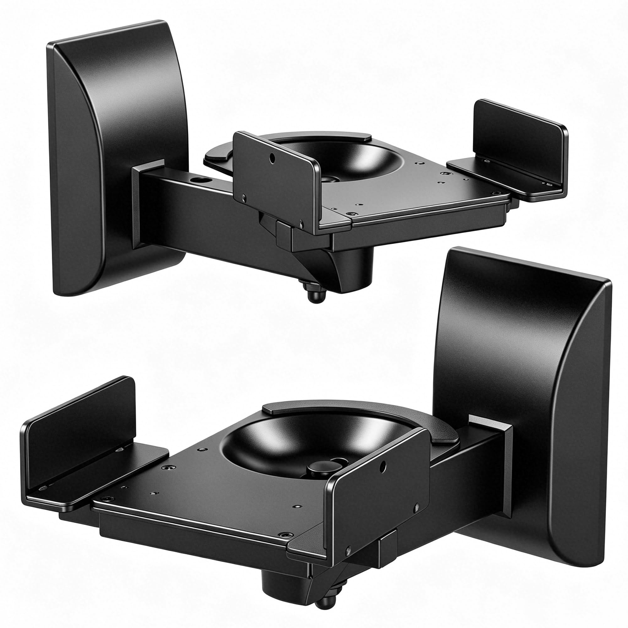 XINLEI 2PC Speaker Wall Mount Bookshelf Speaker Stand Surrounding Sound Bracket Swivel & Tilt for Living Room, Studio Monitor Ho