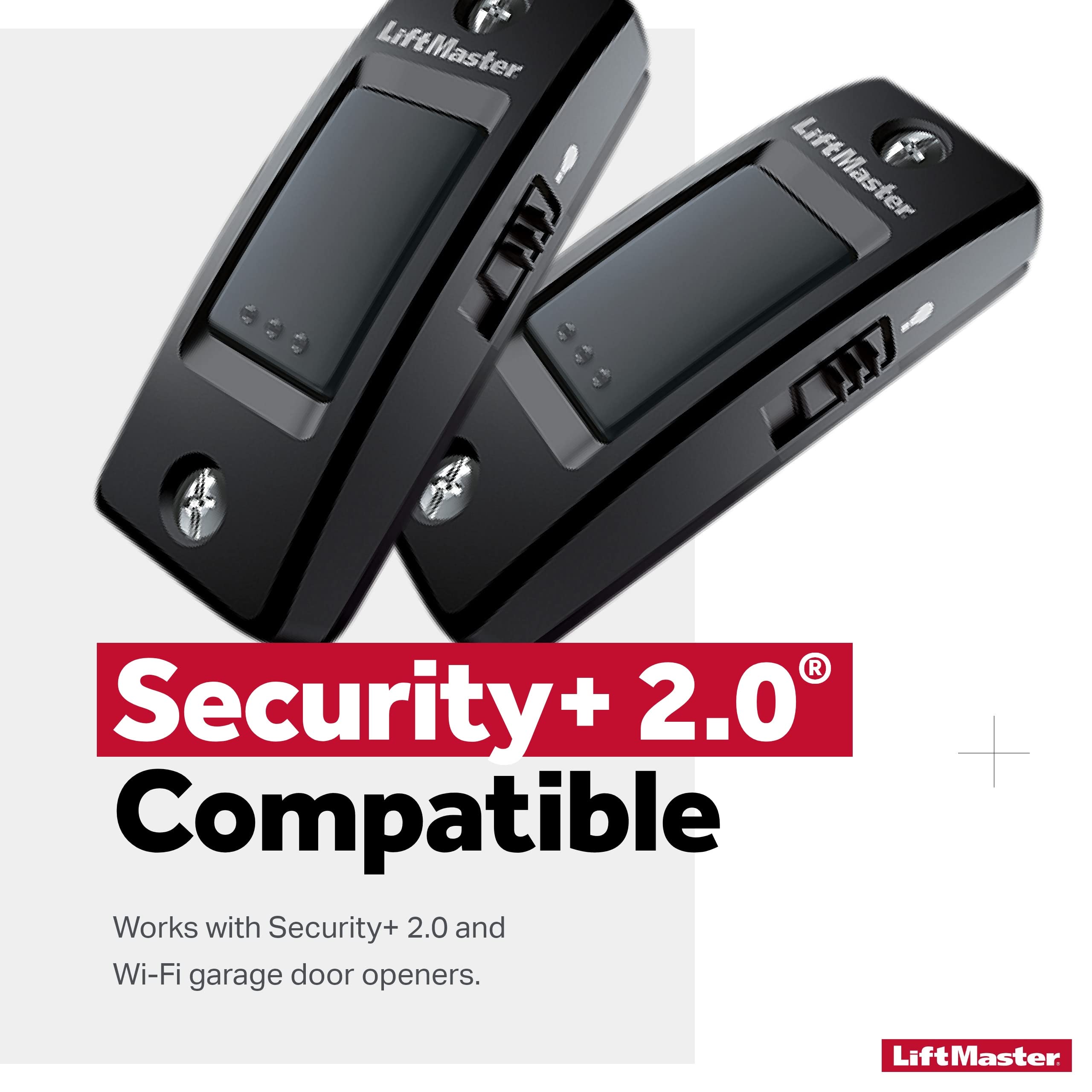 Liftmaster 883Lmw Wall Mounted Wired Push Garage Door Opener And Doorbell Button With Light Button