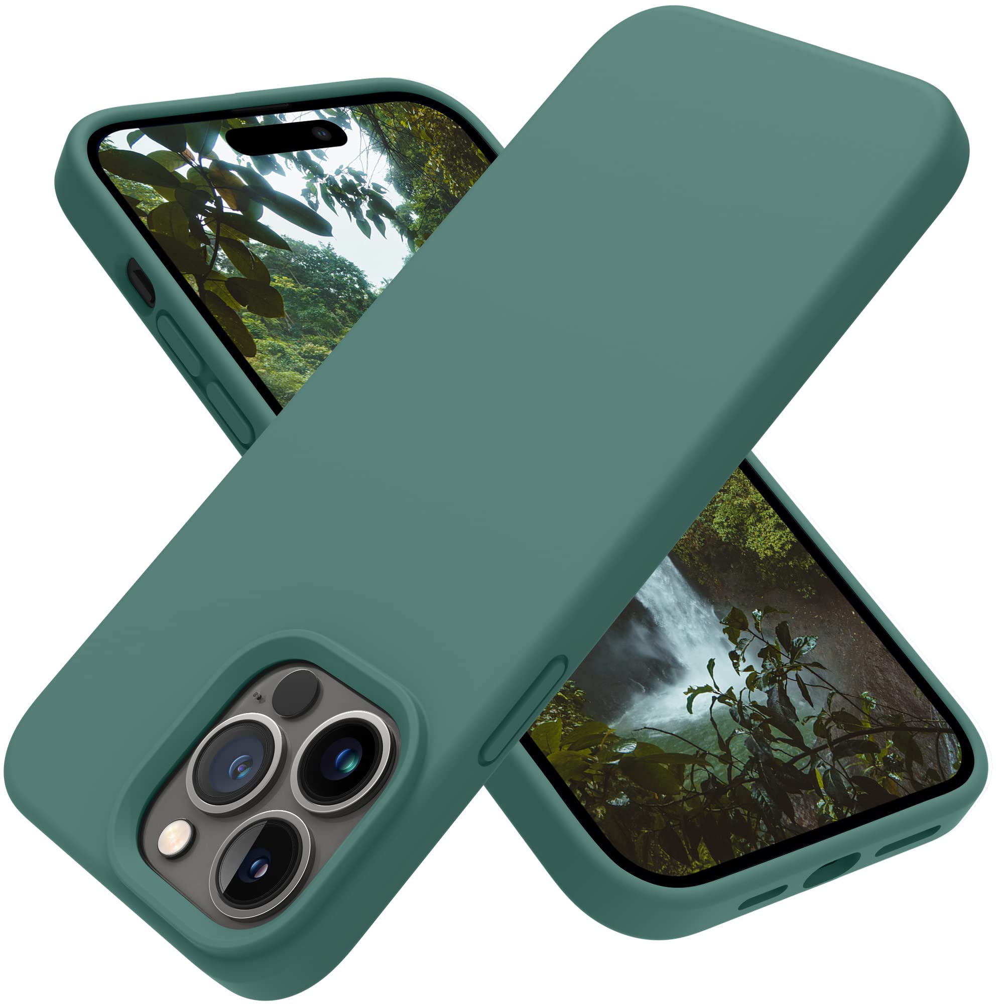 Otofly Designed For Iphone 14 Pro Case, Silicone Shockproof Slim Thin Phone Case For Iphone 14 Pro 6.1 Inch (Pine Green)
