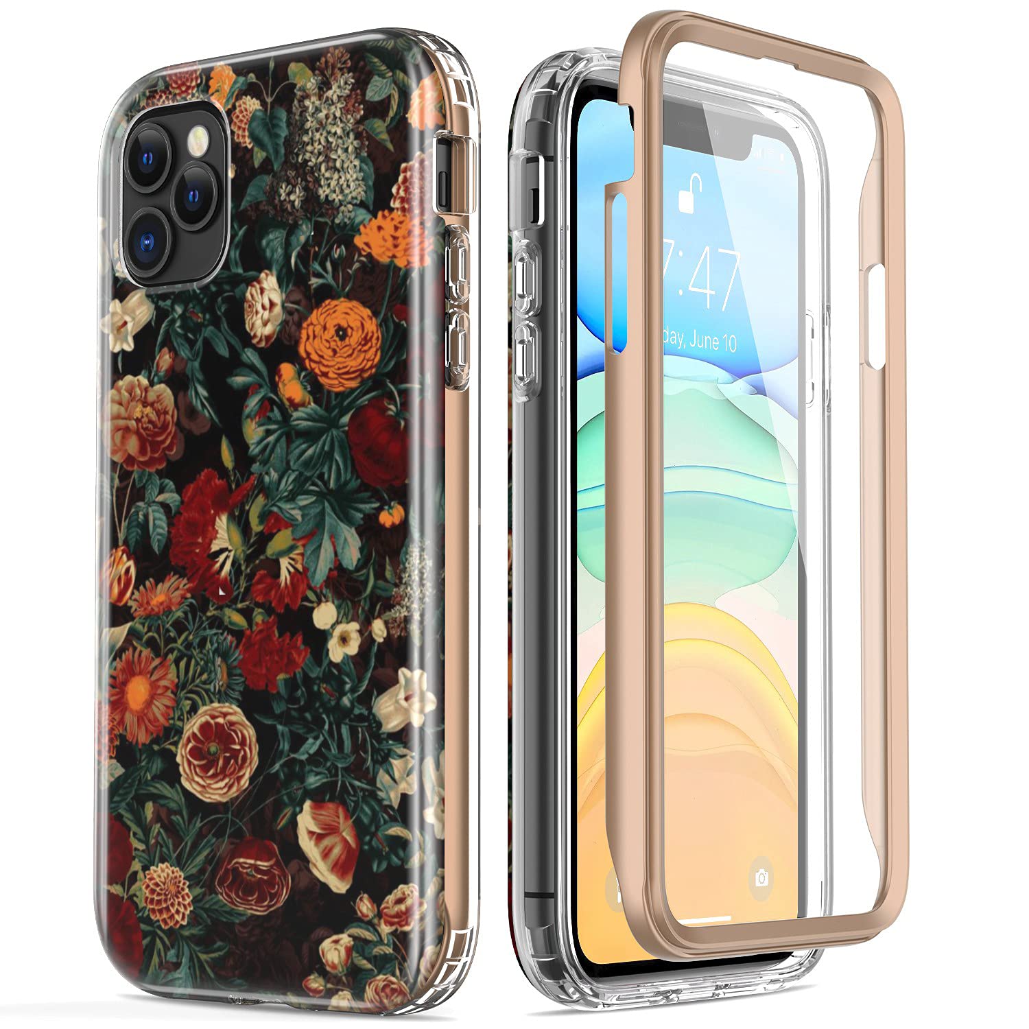 Esdot Compatible With Iphone 12 Pro Max Case With Built In Screen Protector,With Fashionable Designs For Women Girls,Protective 