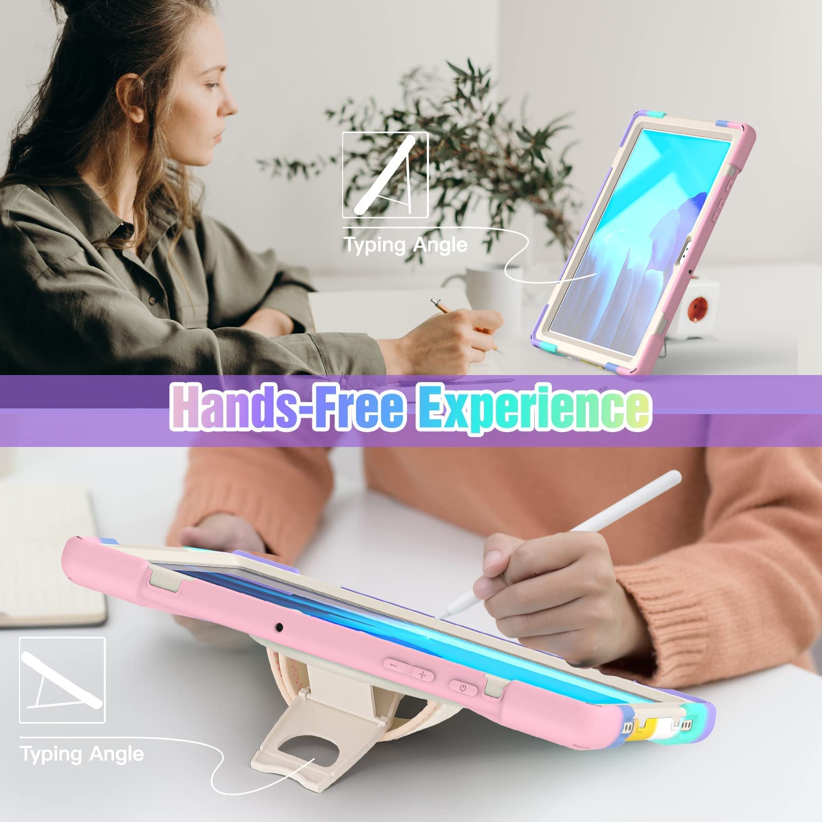 Braecnstock For Samsung Galaxy Tab A7 10.4 Inch Case 2022/2020 (Sm T500/T505/T509) With Screen Protector Shockproof Protective T