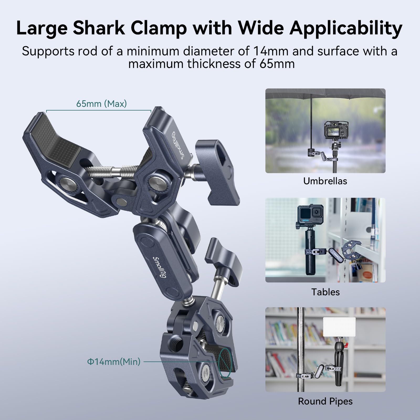 Chair Clamp Types SMALLRIG Double Clamp Mount, Umbrella Clamp, Super Clamp Arm, for Chair ...