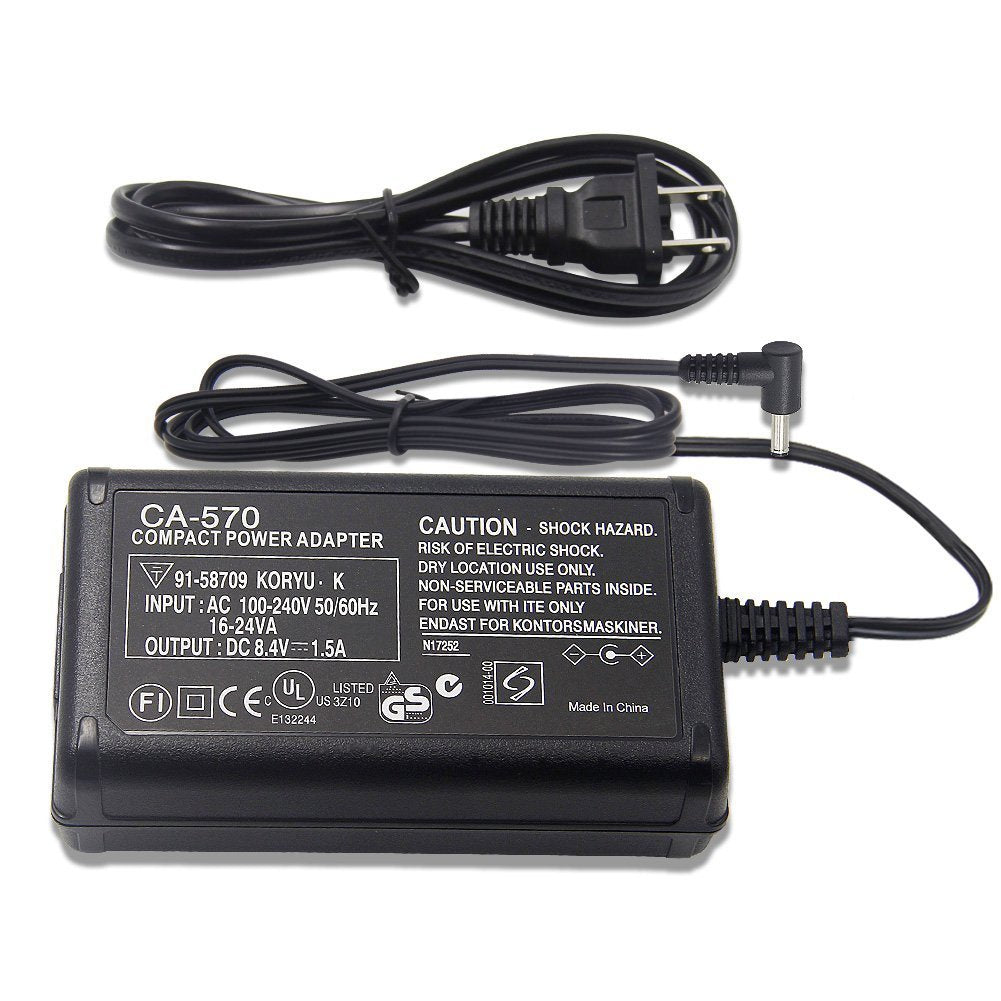 Ca 570 Ac Adapter Charger Compatible Canon Fs21 Fs22 Fs200 Fs300 Hf10 Hf11 Hf20 Hf100 Hf200 Hf M31 Hf S10 Hg20 Hg21 Hg30 Hr10 Hv