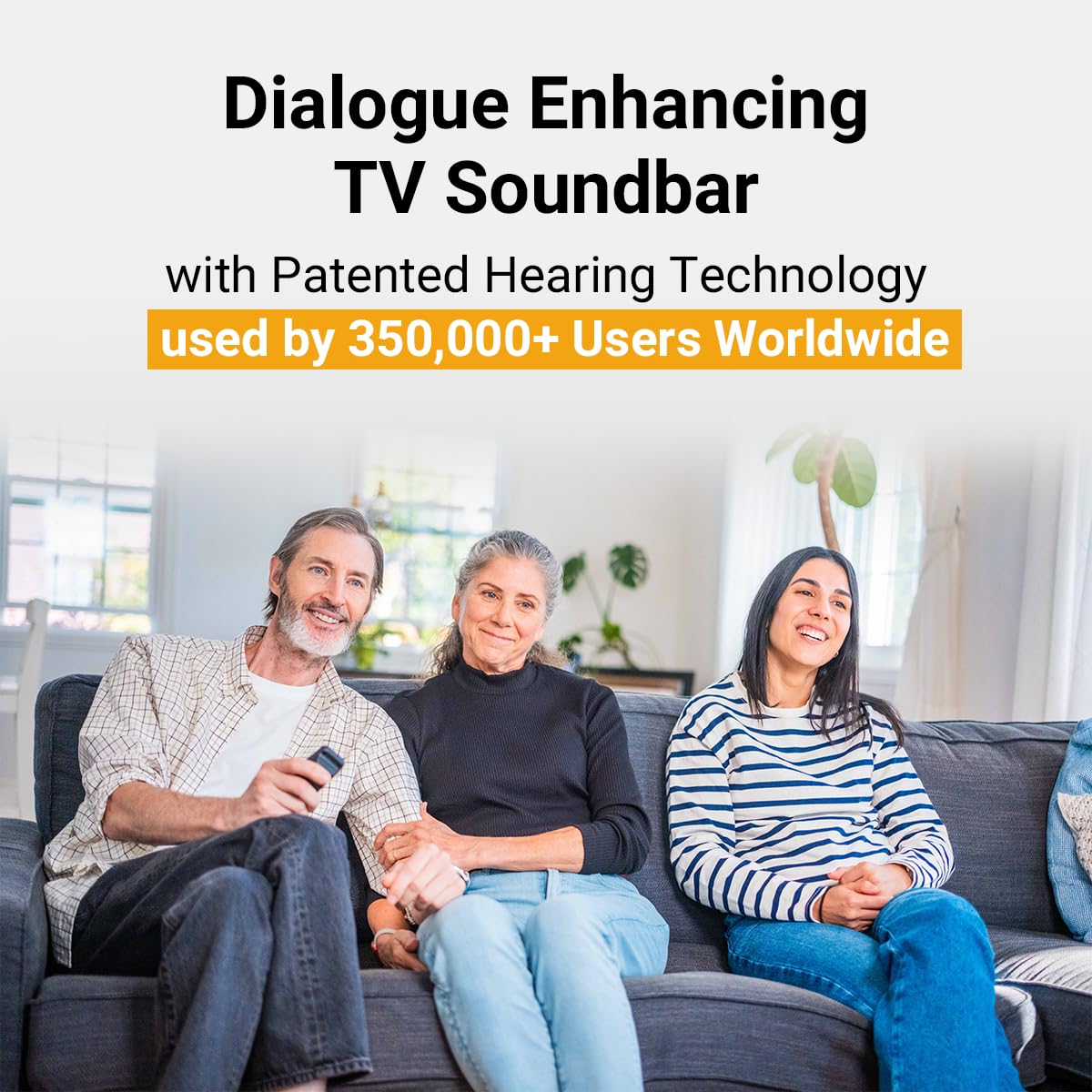 Mirai Speaker Dialogue Enhancing Tv Soundbar With Patented Hearing Technology - Designed For Hard Of Hearing, Elderly And Family