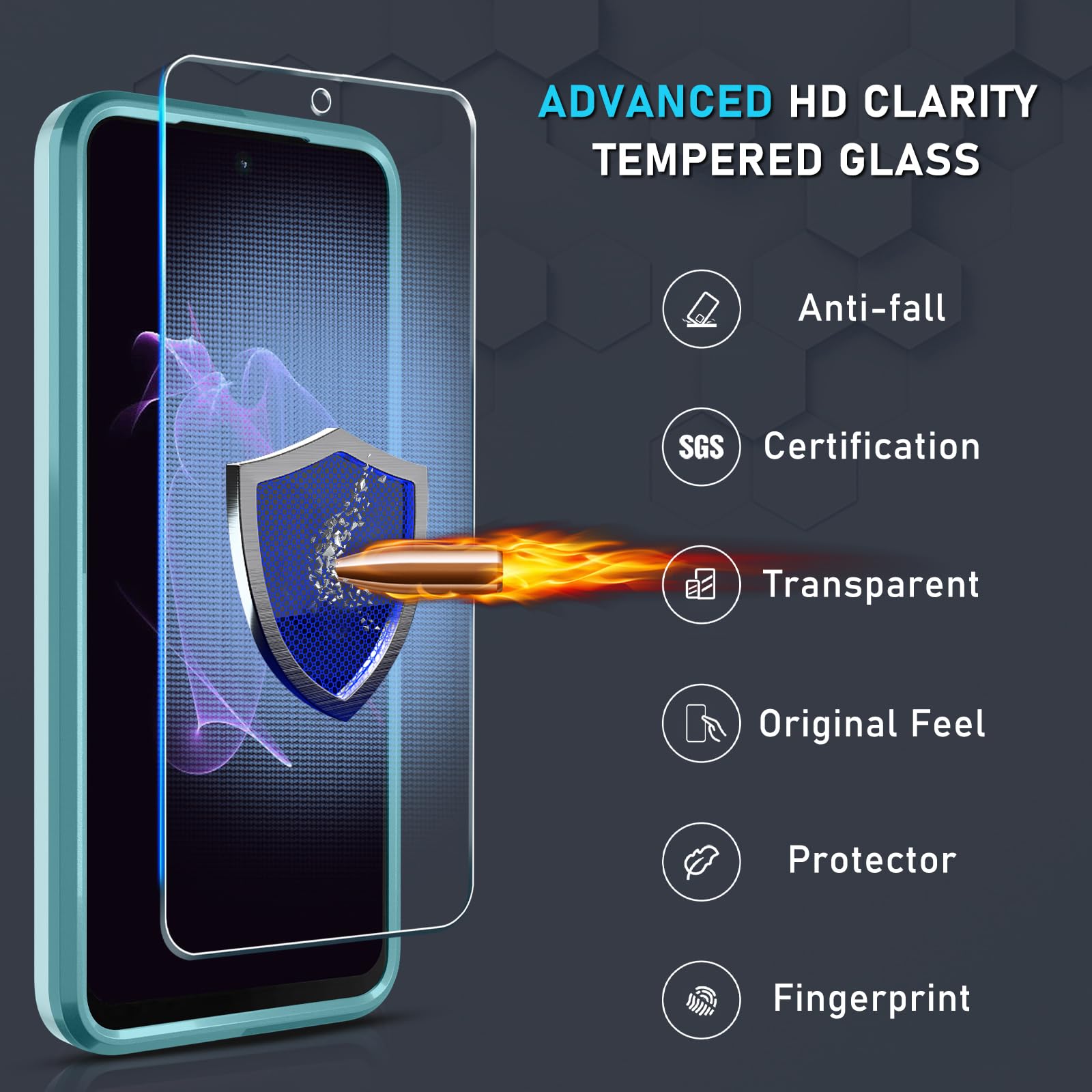 Janmitta For Google Pixel 8A Case With Screen Protector+Camera Lens Protector,Heavy Duty Shockproof Full Body Phone Cover Built