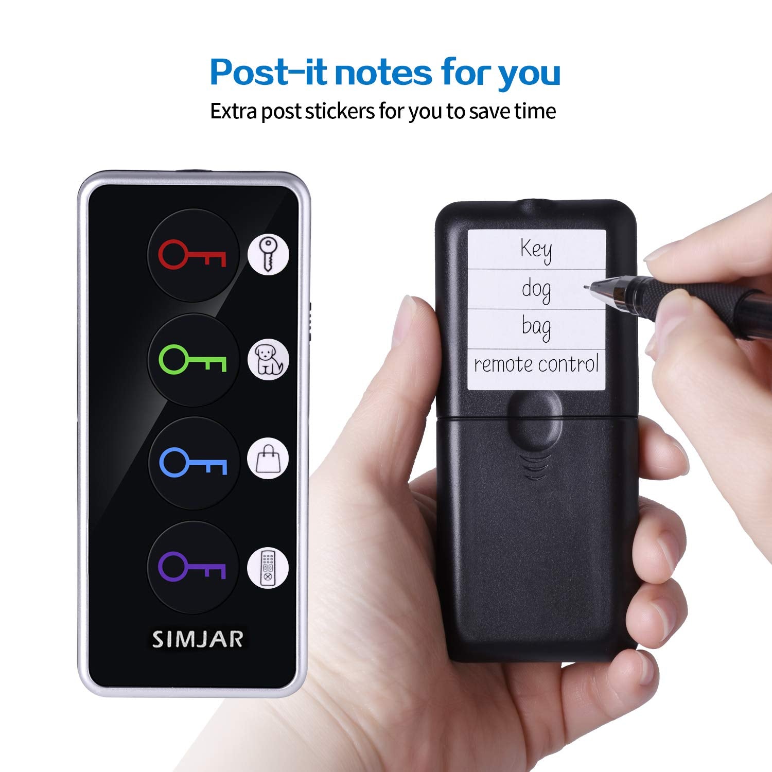 Key Finder With Up To 131Ft Working Range In Open Space, Simjar Wireless Remote Control Rf Key Finder Locator For Keys Wallet Phone Glasses Luggage Pet Tracker