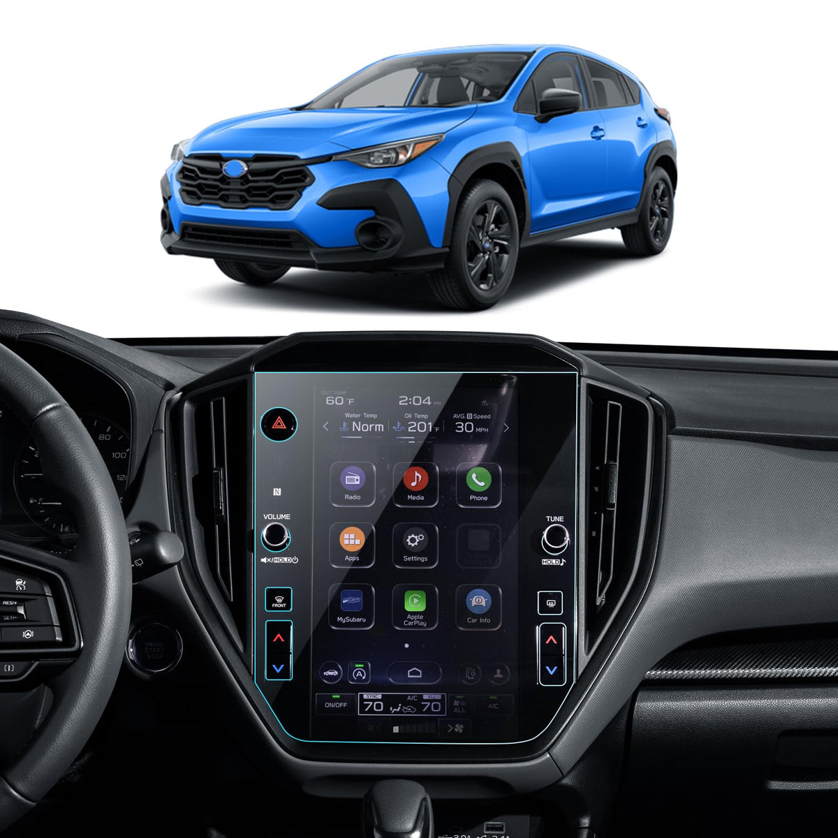 Lantu Crosstrek Screen Protector For 2024 Subaru Crosstrek&2022-2023 Wrx Starlink&2024 Impreza Center Control Touchscreen Car Na