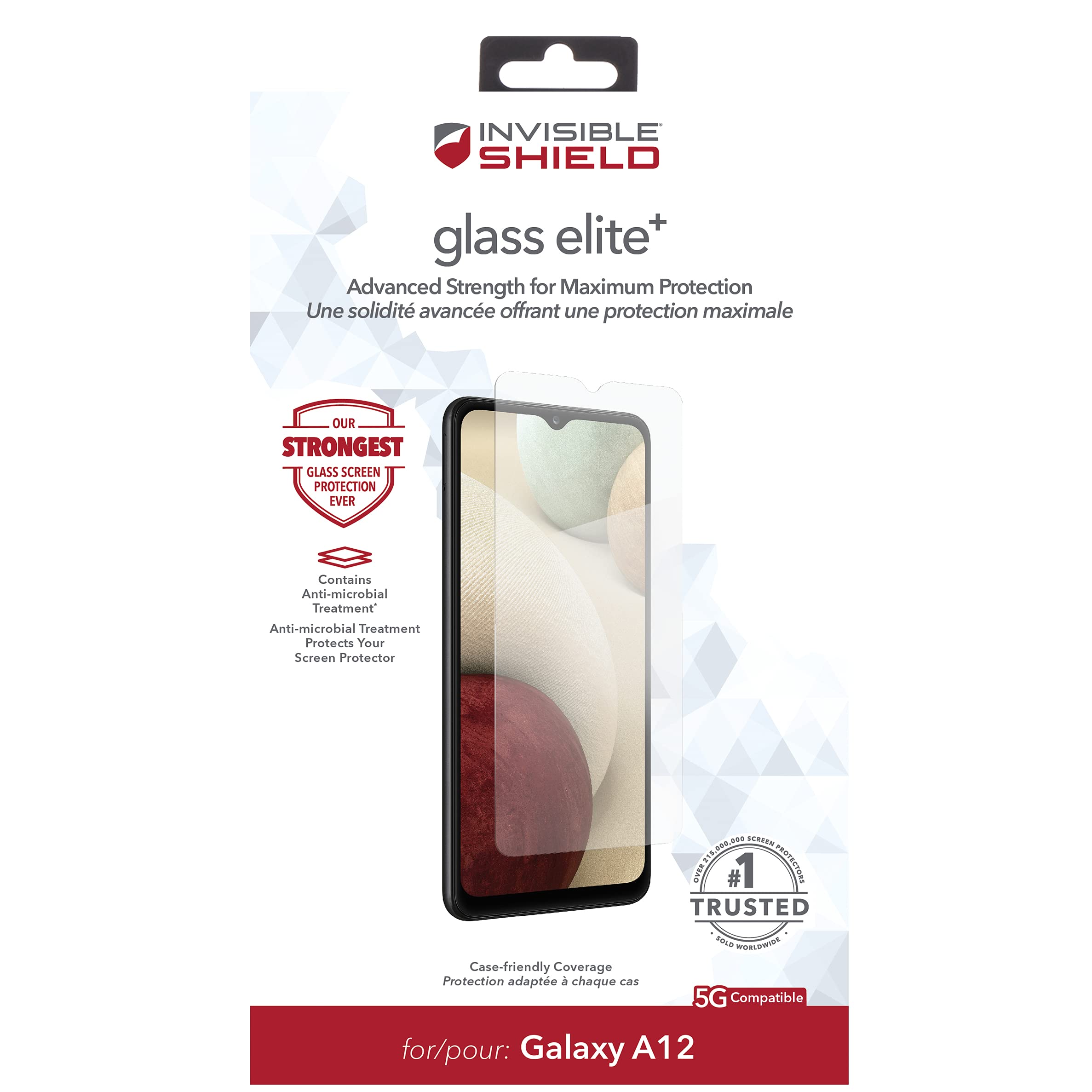 Invisible Shield Zagg Glass Elite Plus   Maximum Impact Screen Protector For Galaxy A21