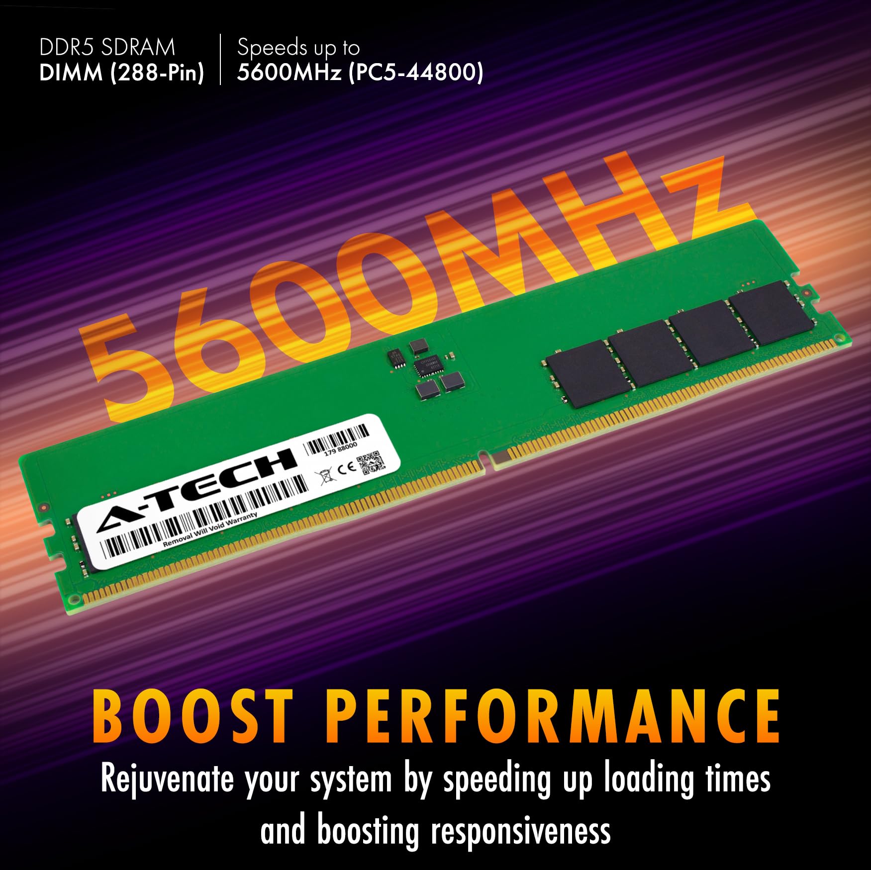 A Tech 32Gb Kit (2X16Gb) Ddr5 5600Mhz Pc5 44800 Cl46 Udimm 1.1V Non Ecc Unbuffered Dimm 288 Pin Desktop Ram Memory Upgrade Modul