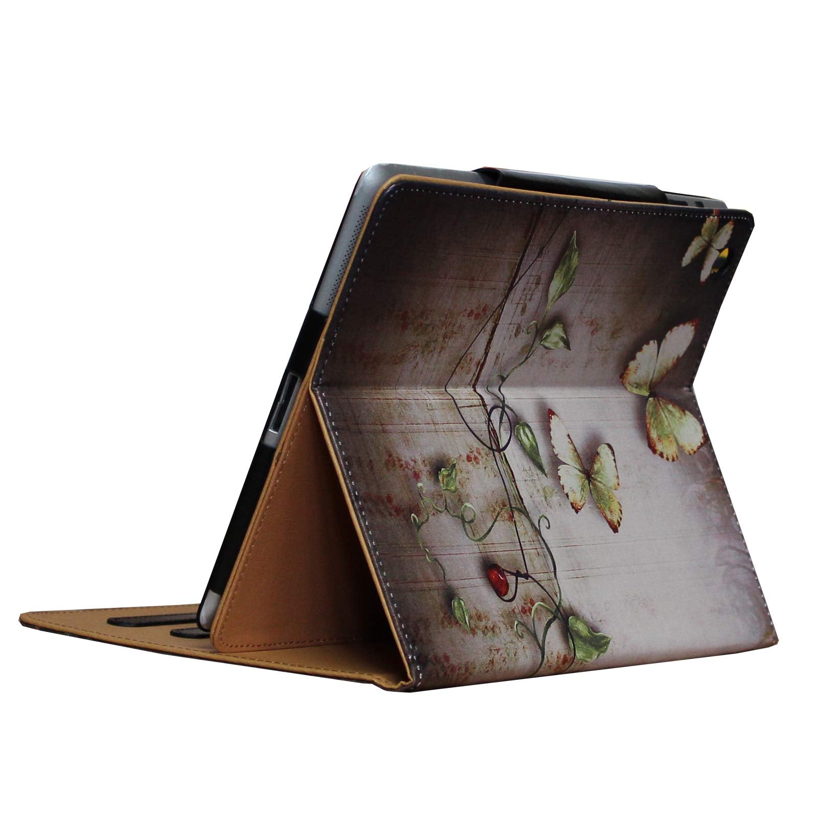 For Ipad 9.7 6Th/5Th Generation 2018/2017, Ipad Air/Air 2 Case, Jytrend Multi Angle Viewing Stand Folio Smart Cover With Pocket For A1893 A1954 A1822 A1823 A1474 A1475 A1476 A1566 A1567 (Butterfly)