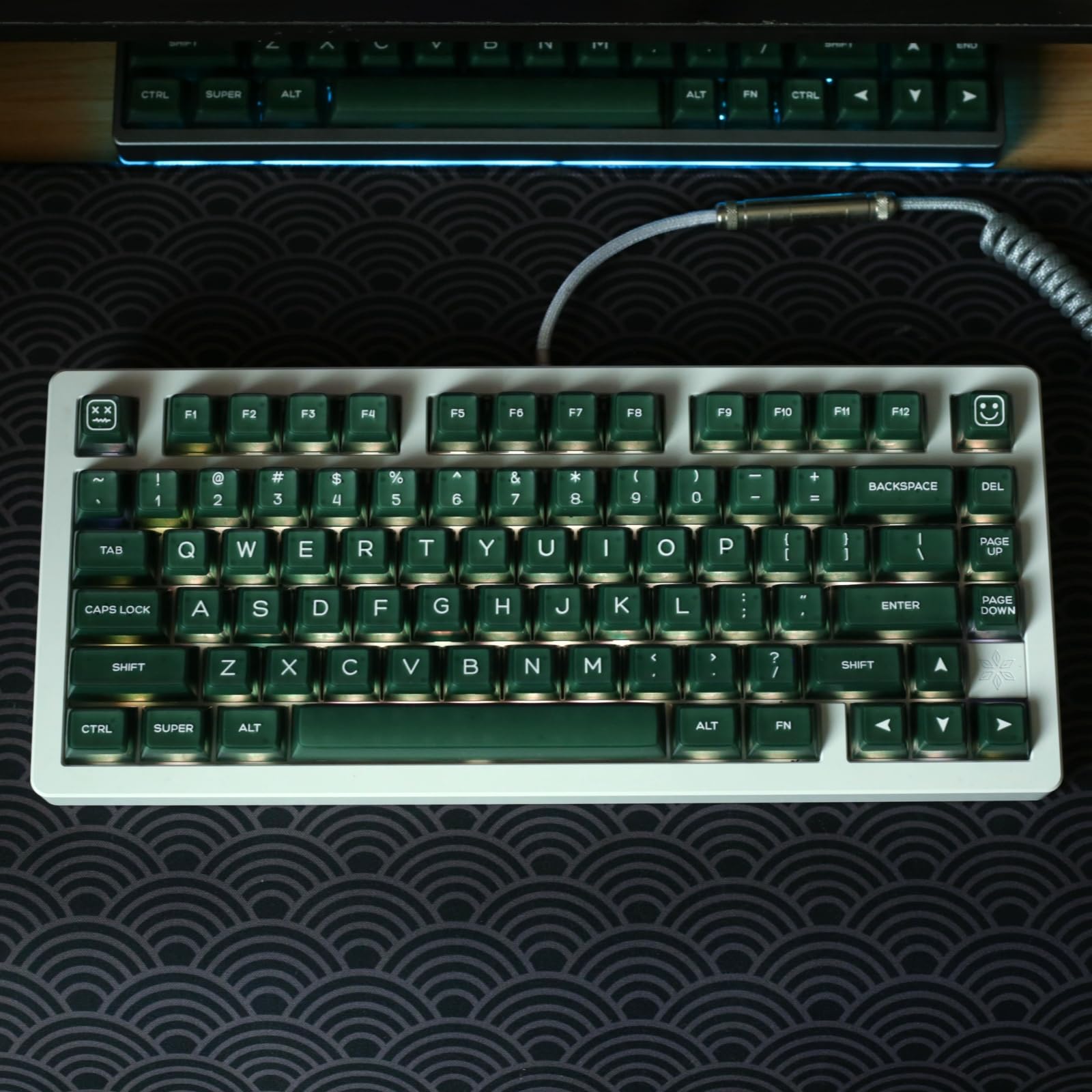 Redqin Keycaps   Emerald Jade Keycap Double Shot Pbt Keycaps Rsa Profile Shine Through Keycaps Translucent Custom Keycaps Set Fo
