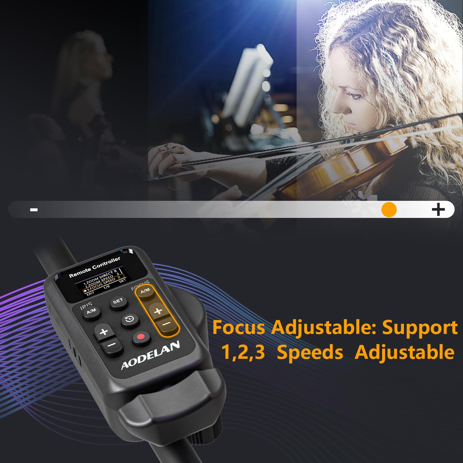 Wireless Camcorder Lanc Zoom Controller, Wired Remote Control With 2.5Mm Jack Cable, Iris, Focus, Video Recording And Zoom Comma