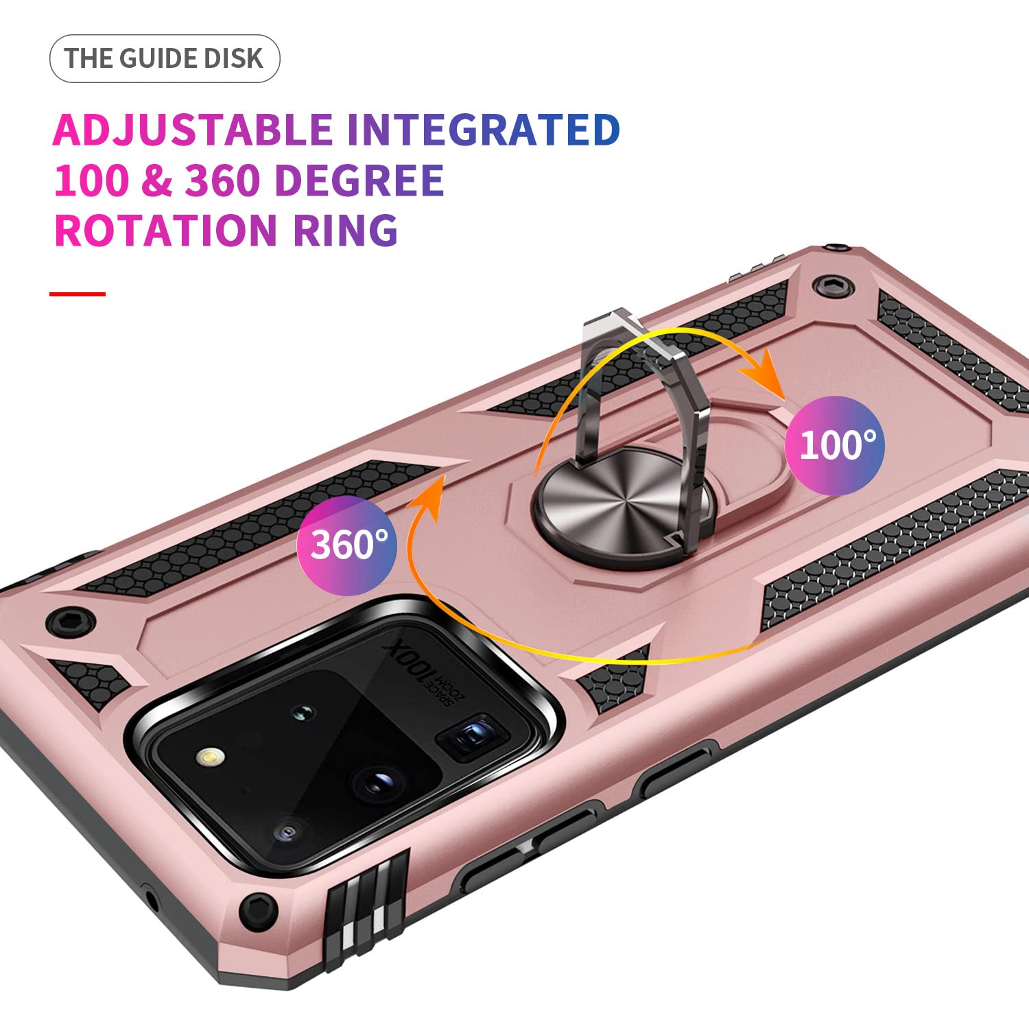 Addit Case For Samsung Galaxy S20 Ultra Phone Case Samsung S20 Ultra Case, Military Grade, Heavy Duty, With Kickstand Ring, Supp