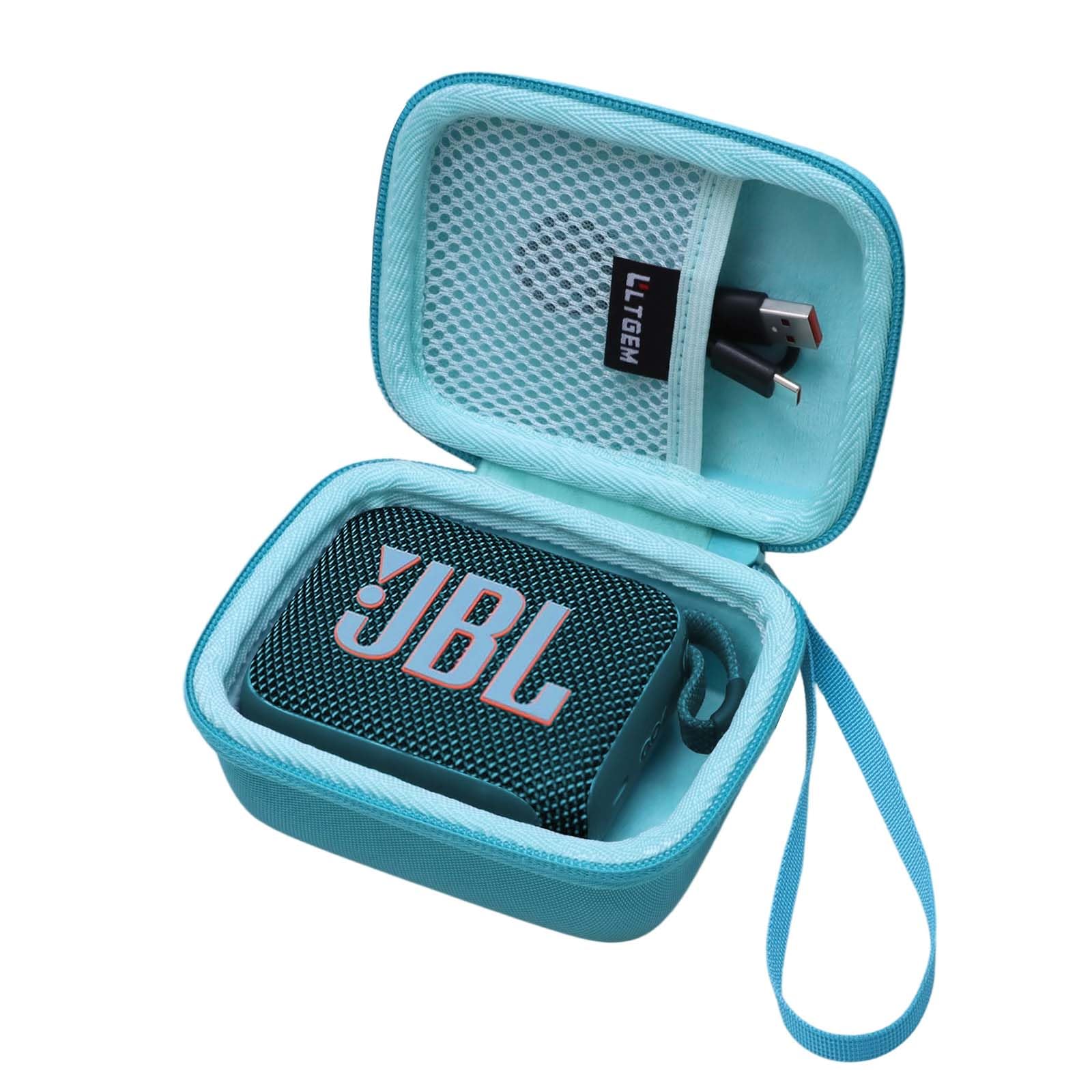 LTGEM Case Compatible with JBL Go 4 / GO 5 / Go 3 Ultra-Portable Waterproof Speaker, Teal