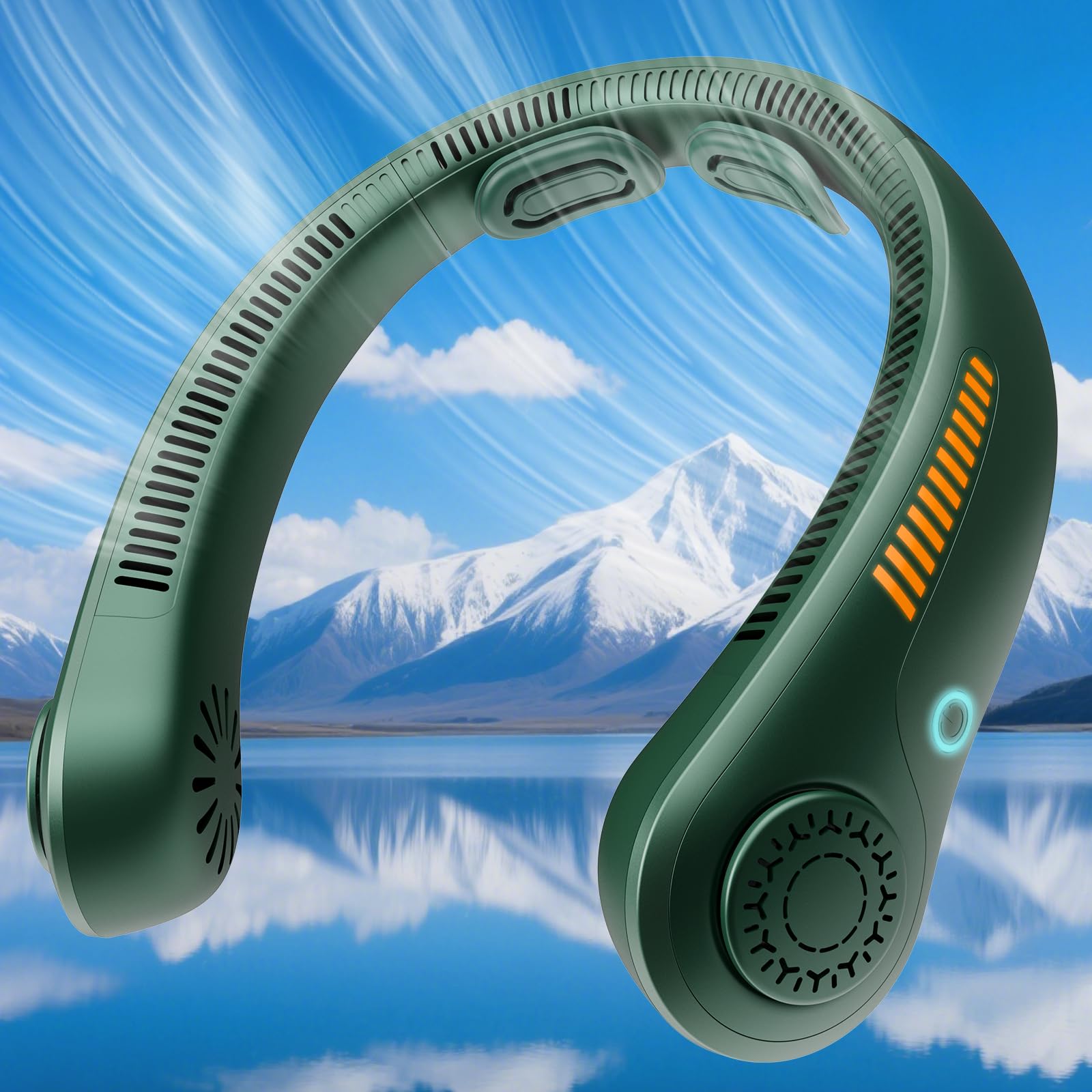 Portable Neck Fan - Neck Fans That Blow Cold Air, Hands-Free Usb Rechargeable Wearable Personal Fan With Neckbrace, 5 Adjustable