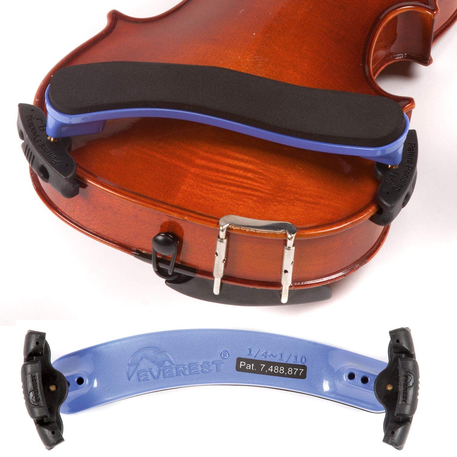 Everest Es1Pu Es Series 1/4 1/10 Violin Adjustable Shoulder Rest   Purple