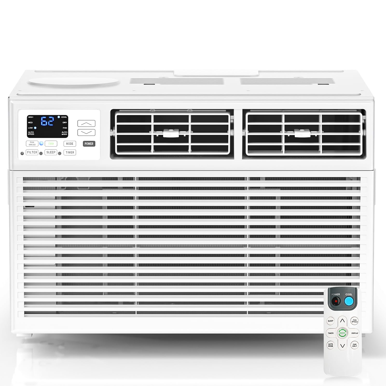 ZAFRO 10000 BTU Window Air Conditioner Unit Cools Up to 450 Sq.Ft.,Window AC Units with Dehumidifier, 4 Fan Speed, Energy Saving