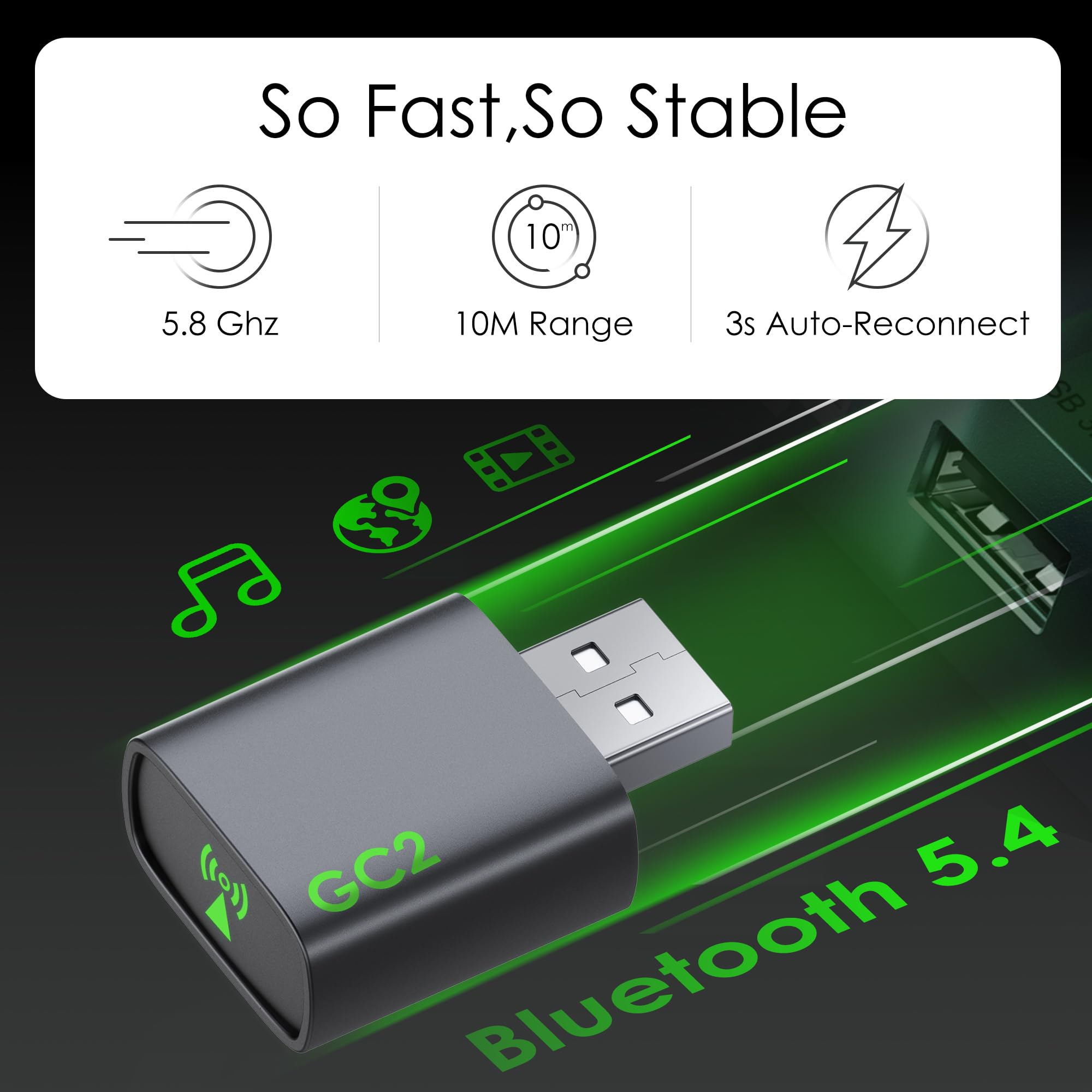 Wireless Carplay Adapter For Apple Iphone 2025 Upgraded Mini Bluetooth Carplay Wireless Adapter,Dongle Convert Wired To Wireless