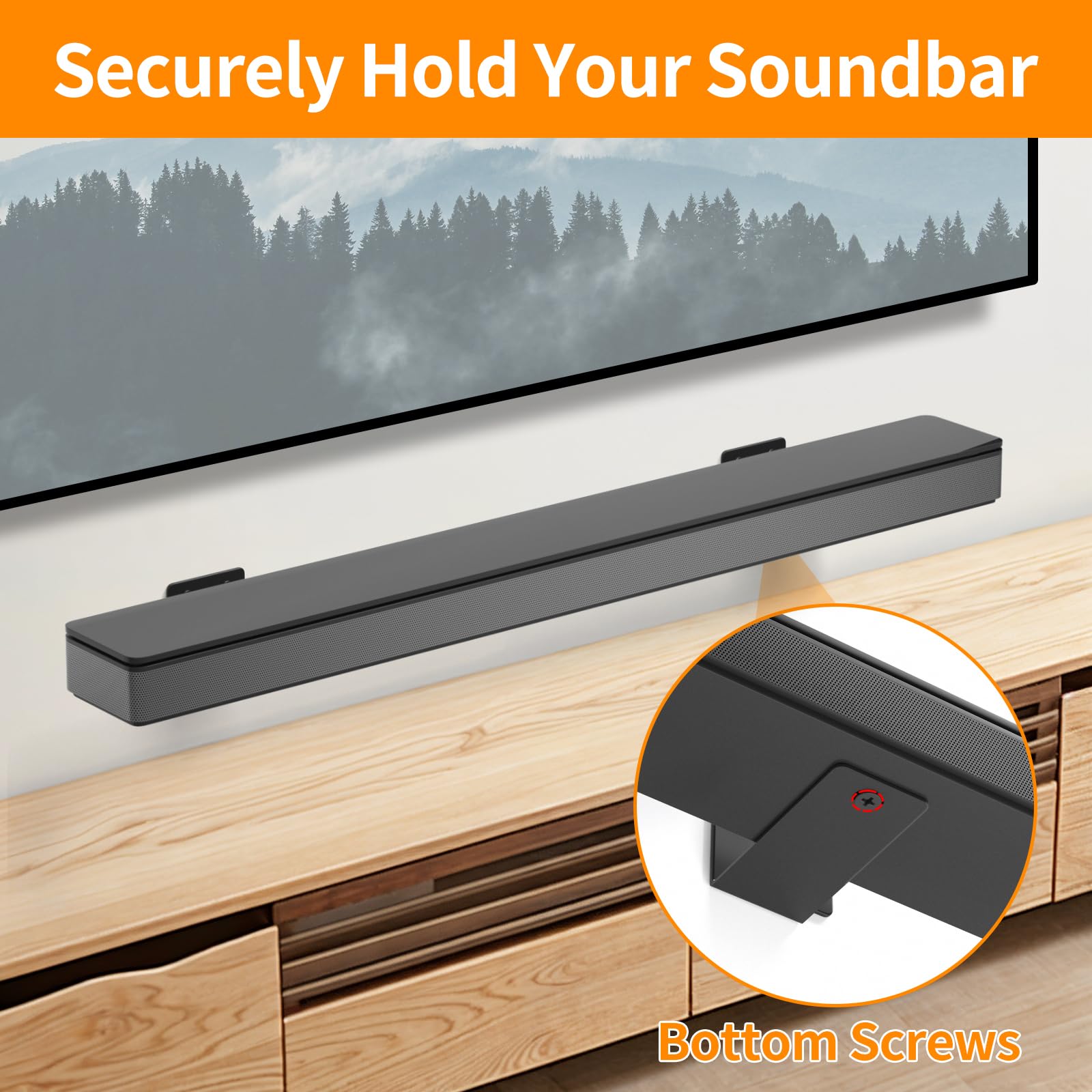 Soundbar Wall Mount For Bose Wb 300 Soundtouch 300 Soundbar 300/500/550/600/700/900/950 Smart Ultra Soundbar Mount, Sound Bar Mo