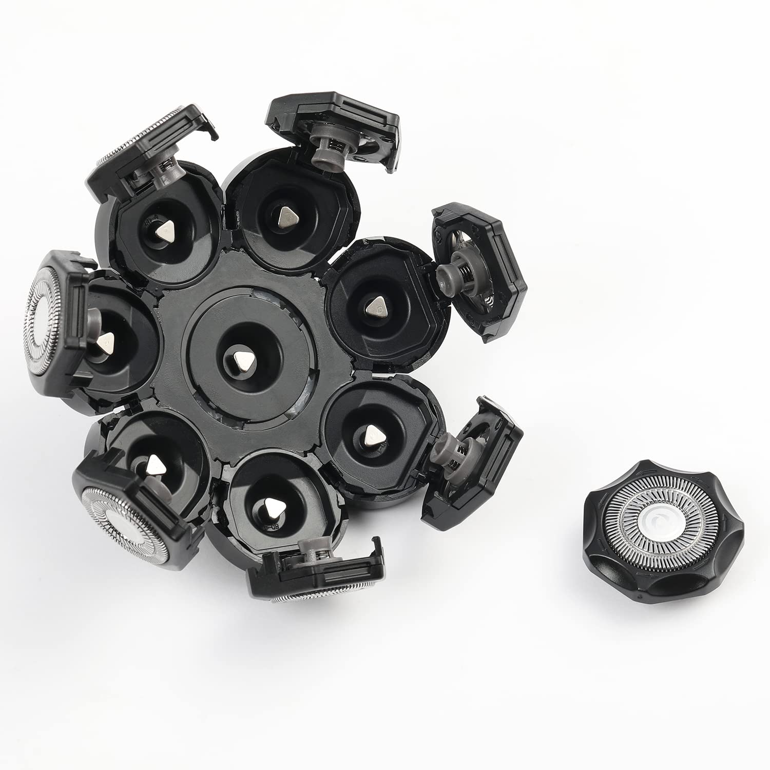 Electric Shaver Replacement Head 8 Heads For Bald Men Wet And Dry Compatible Waterproof 8D Upgrade Replacement Blades