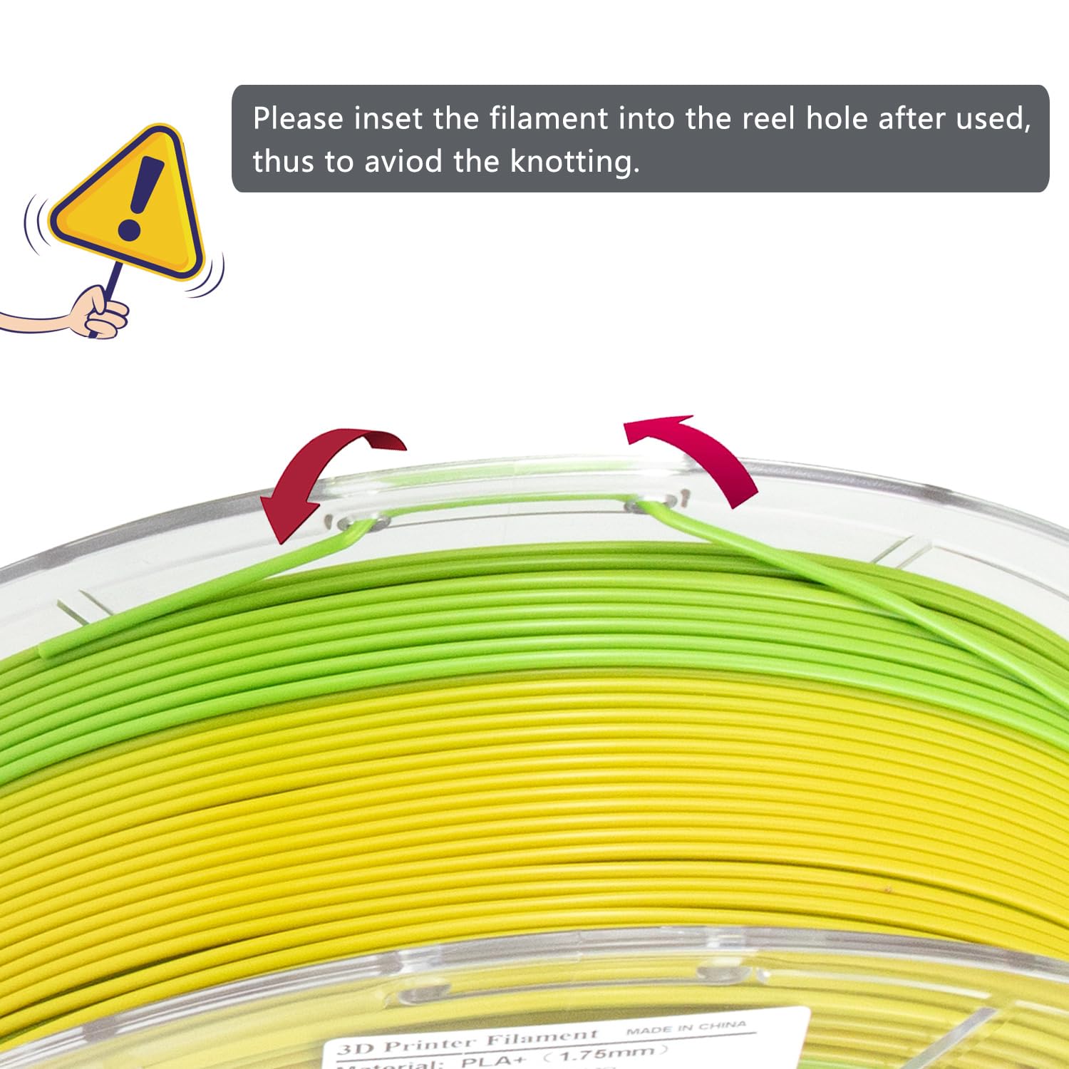 Isanmate Pla+ Filament, 3D Printer Filament Matte Gradient Multicolors Filament, Color Change Rainbow Filament, Yellow, Green Fi