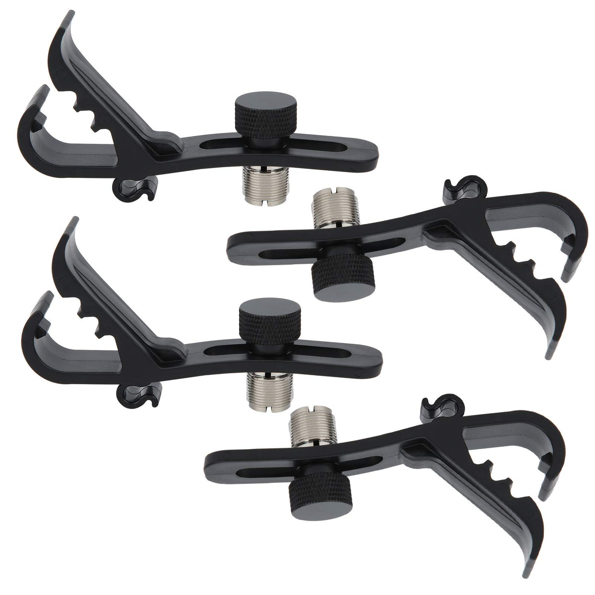 4Pcs Drum Microphone Clip Microphone Securing Clips Mount Holder Shockproof Musical Instrument Supplies