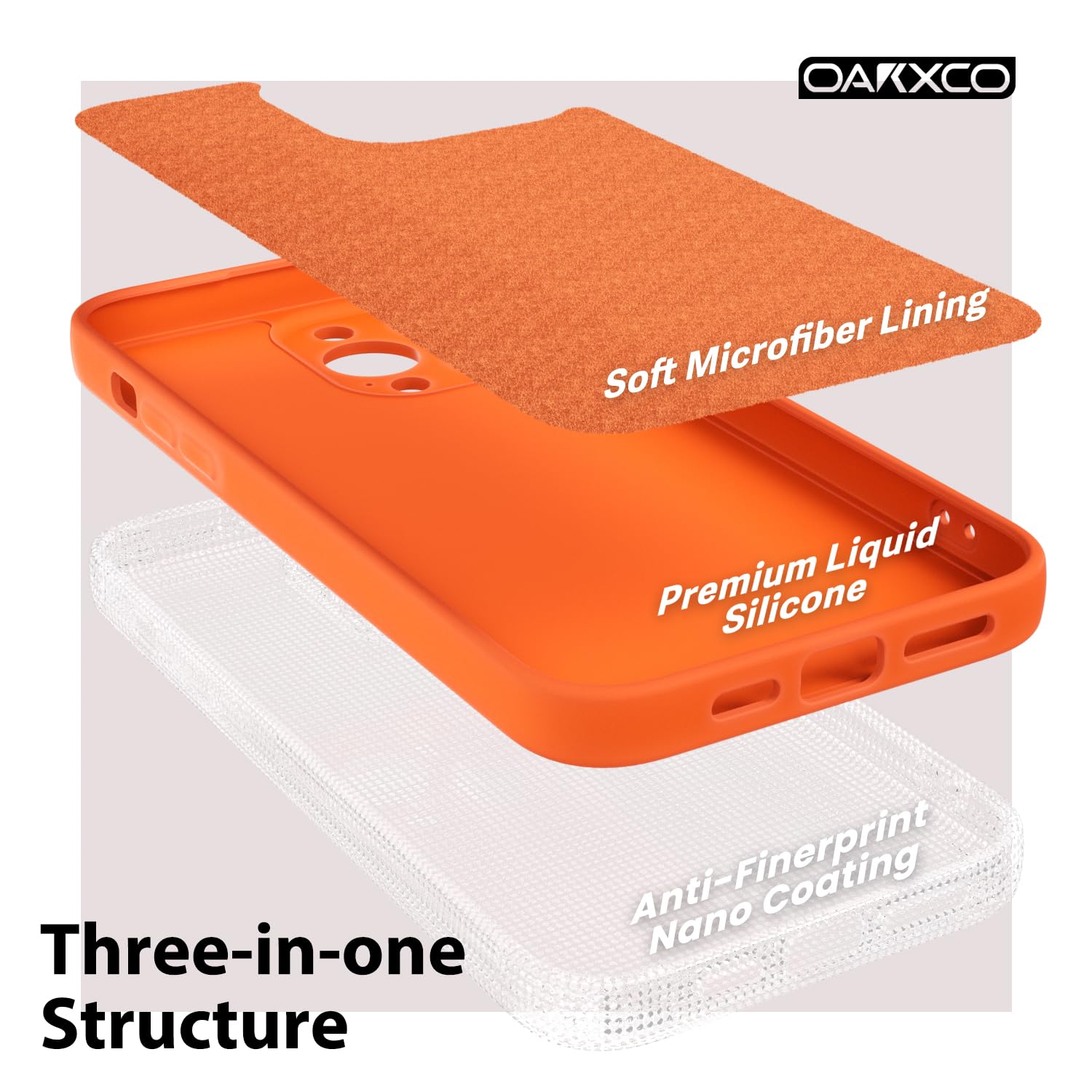Oakxco For Iphone 14 Pro Phone Case Liquid Silicone, Fluorescent Bright Solid Color, Cute Thin Slim Soft Rubber Tpu Plain Smooth