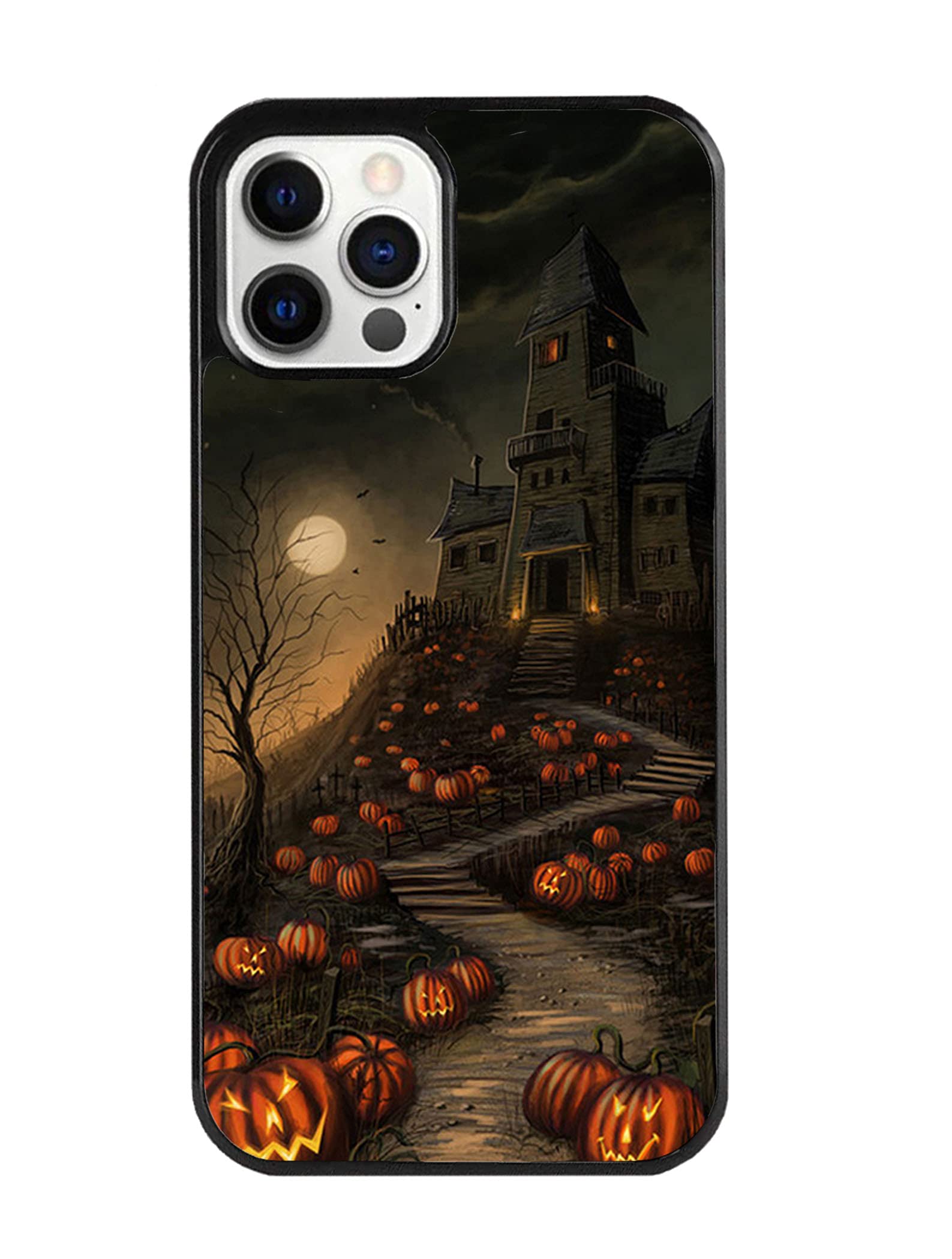 Vuttoo For Iphone 12 Pro Max Case   Halloween Haunted House Pattern Phone Case   Tpu Shock Absorption Protection Phone Cover Cas