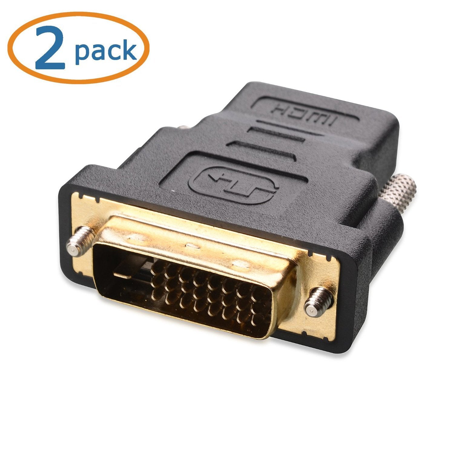 Cable Matters 2 Pack HDMI to DVI Adapter (DVI to HDMI Adapter)
