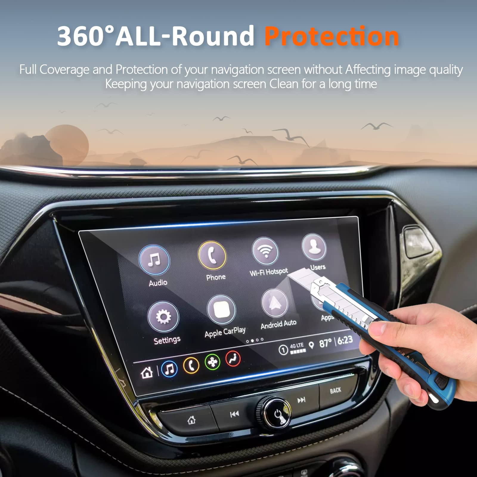 Cdefg Screen Protector For Chevrolet Trailblazer Accessories 2023 2022 2021 (Lt/Activ/Rs) Touchscreen Navigation Radio Display Cover (8 Inch Tempered Glass)