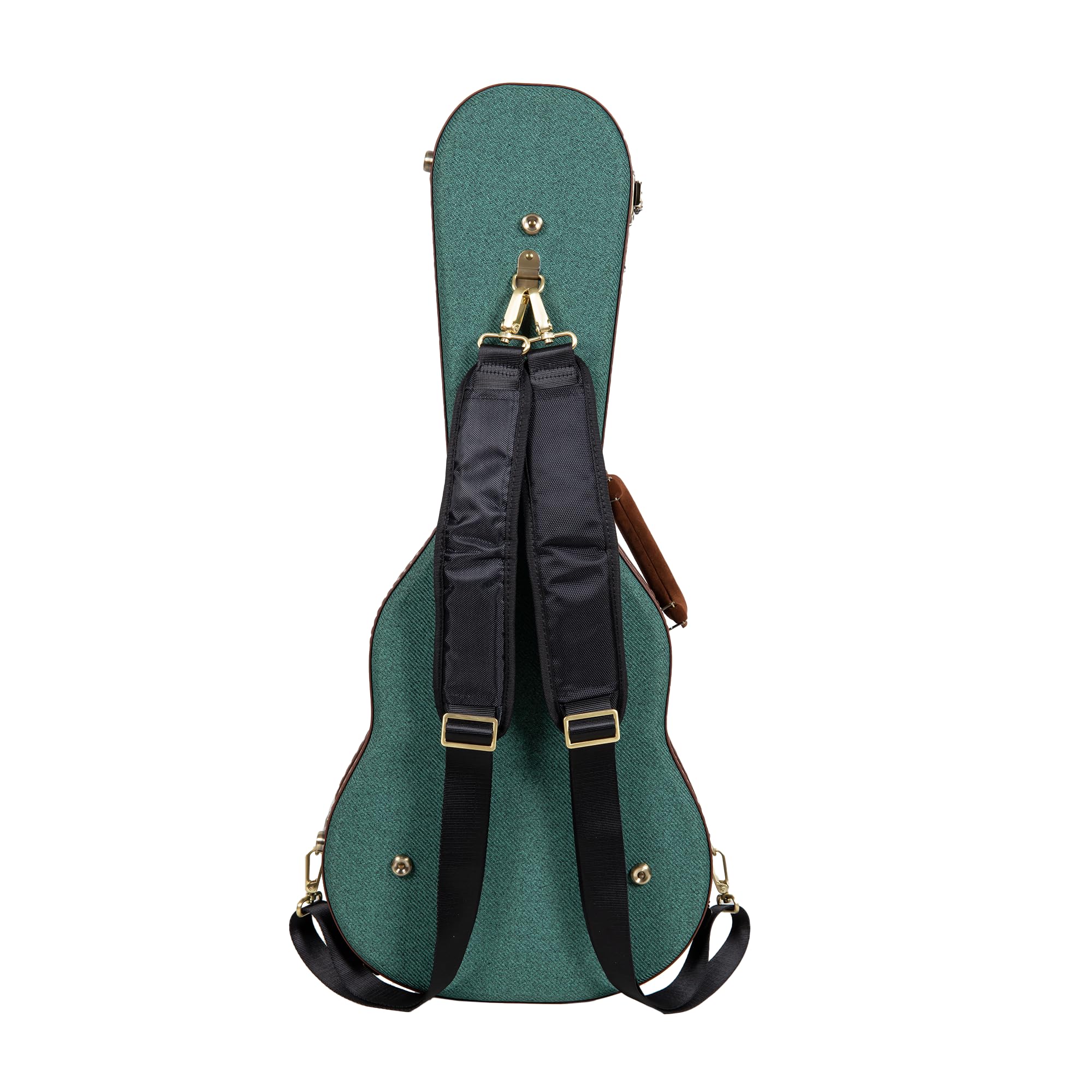 Crossrock Master Series Tenor Ukulele Case For 27 Large Body | Malachite Blue Eco Tweed Fabric, Re-Engineered Shell, Backpack