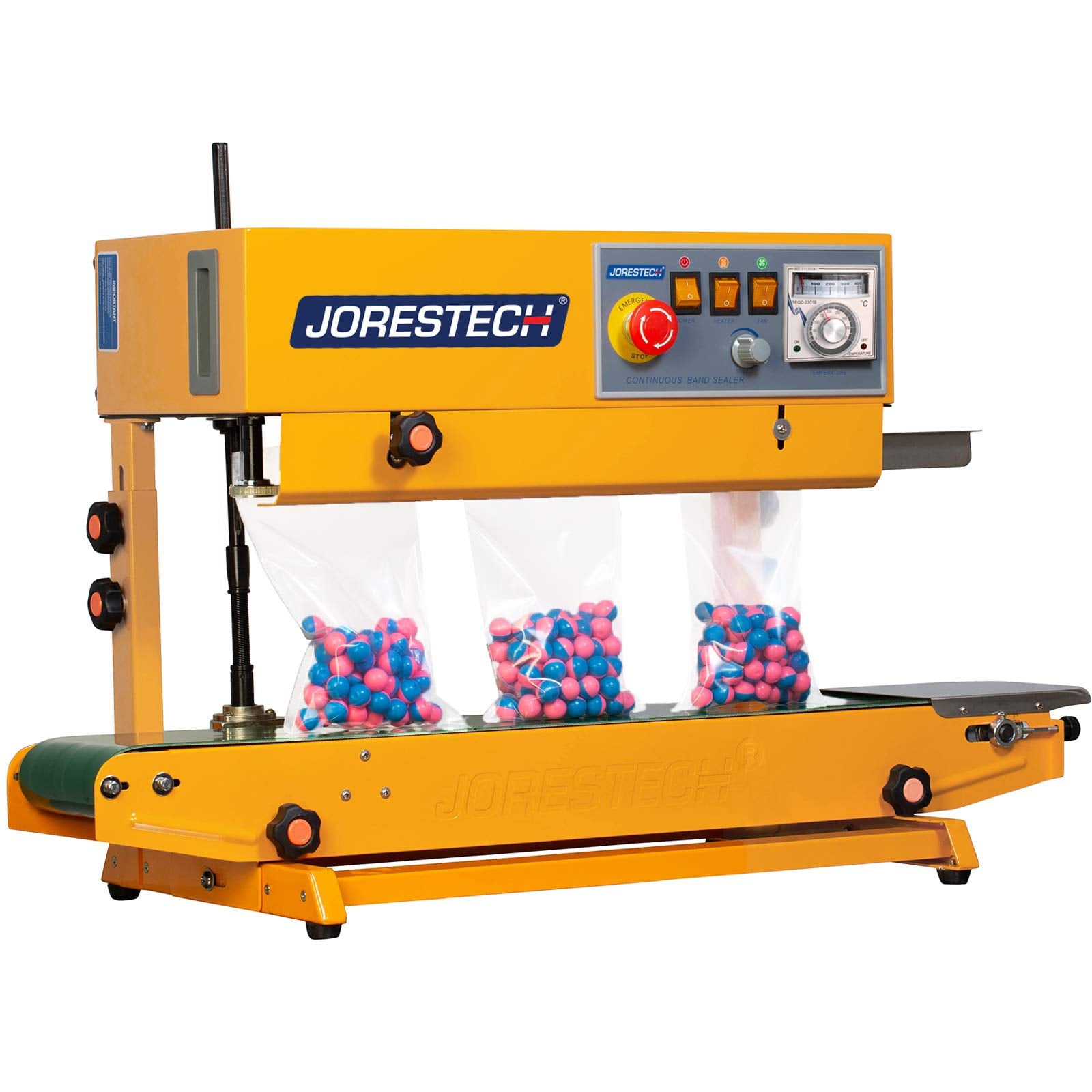 Jorestech Industrial Continuous Band Sealer For Plastic & Laminated Bags Horizontal/Vertical Cbs 630