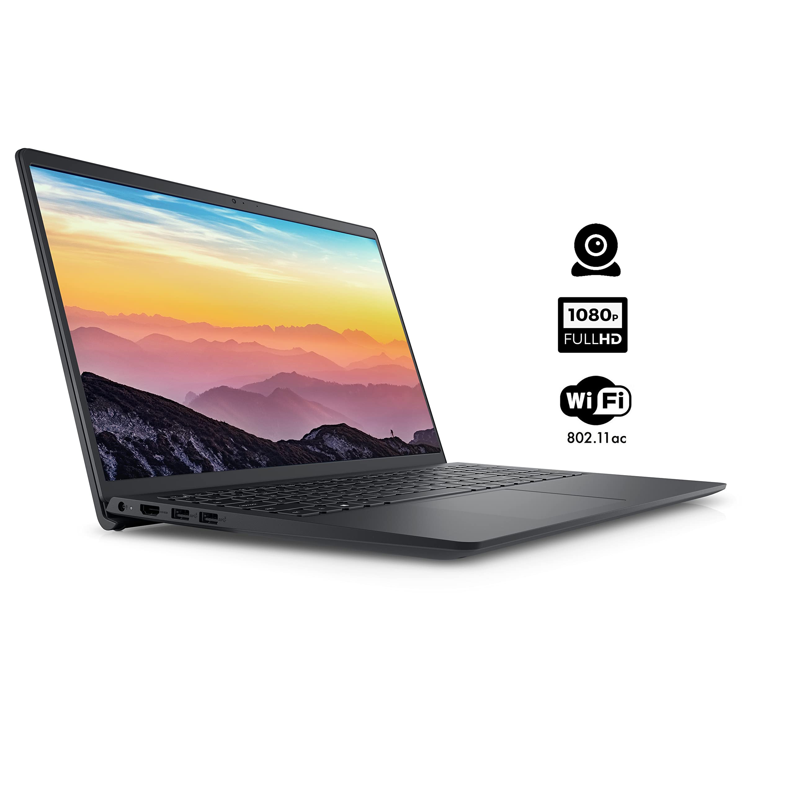 Dell Inspiron 15 3000 Series 3511 Laptop, 15.6' FHD Touchscreen, Intel Core i5 1035G1, 32GB DDR4 RAM, 1TB PCIe SSD, SD Card Reader, Webcam, HDMI, Wi Fi, Windows 11 Home, Black