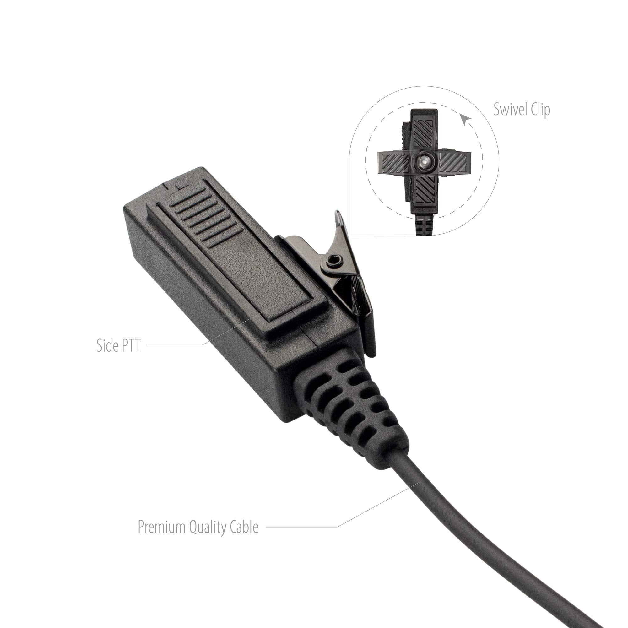 Bommeow Bct22 M12 2 Wire Clear Coil Surveillance Kit Compatible With Motorola Two Way Radios Sl7550E Sl7580 Sl300 Sl3500E Sl4000 Sl8550E Sl1K Tlk100 Dlr110 Curve