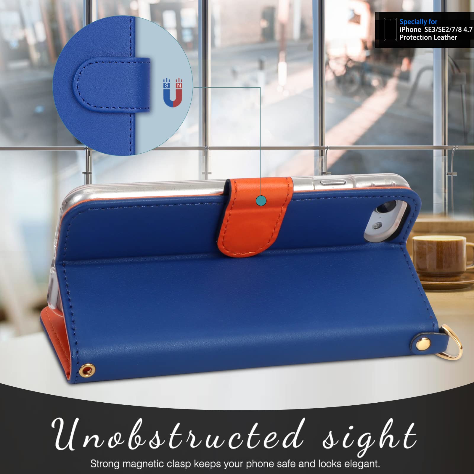 Fyy Designed For Iphone Se Case 2022 (3Rd Gen) / Iphone Se Case 2020 (2Nd Gen) / Iphone 7 Case/Iphone 8 Case, Luxury Pu Leather