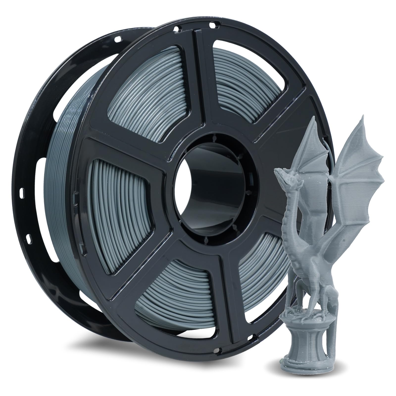 Flashforge Rapid Pla Filament 1.75Mm Iron Grey, 500Mm/S High Speed Printing, 3D Printer Filament 1Kg Spool, Dimensional Accuracy