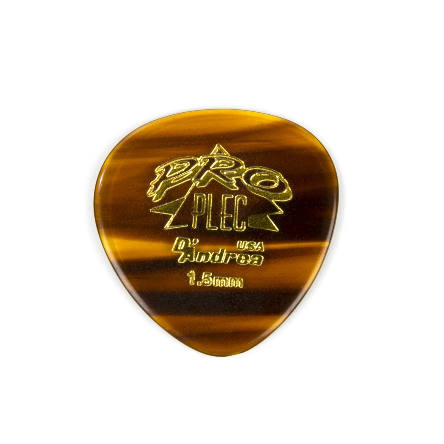 DAndrea PRO385 Pro Plec 1.5mm Guitar Pick with Shell Finish (12 Piece, Large Round)